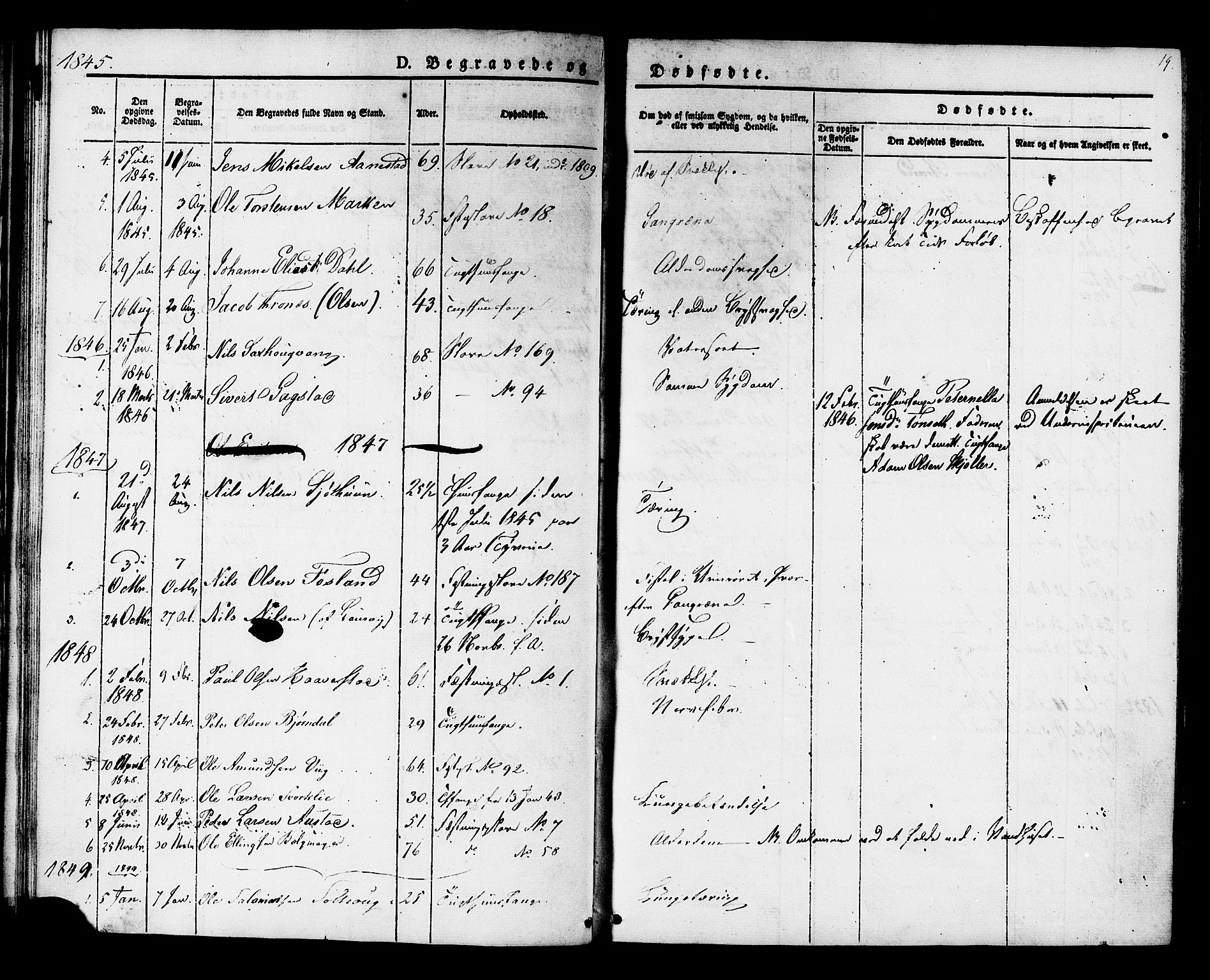 Ministerialprotokoller, klokkerbøker og fødselsregistre - Sør-Trøndelag, SAT/A-1456/624/L0480: Parish register (official) no. 624A01, 1841-1864, p. 19