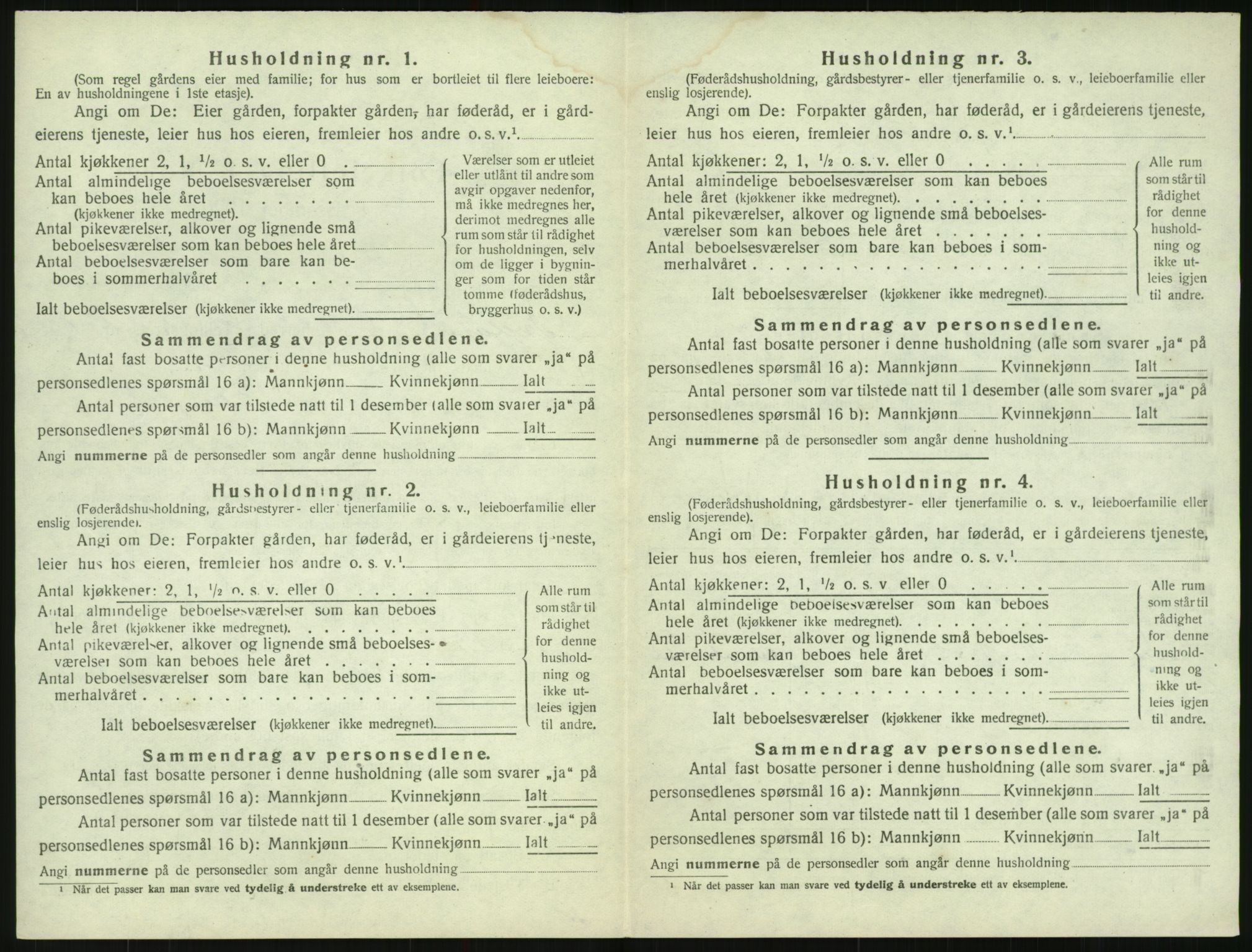 SAK, 1920 census for Iveland, 1920, p. 58