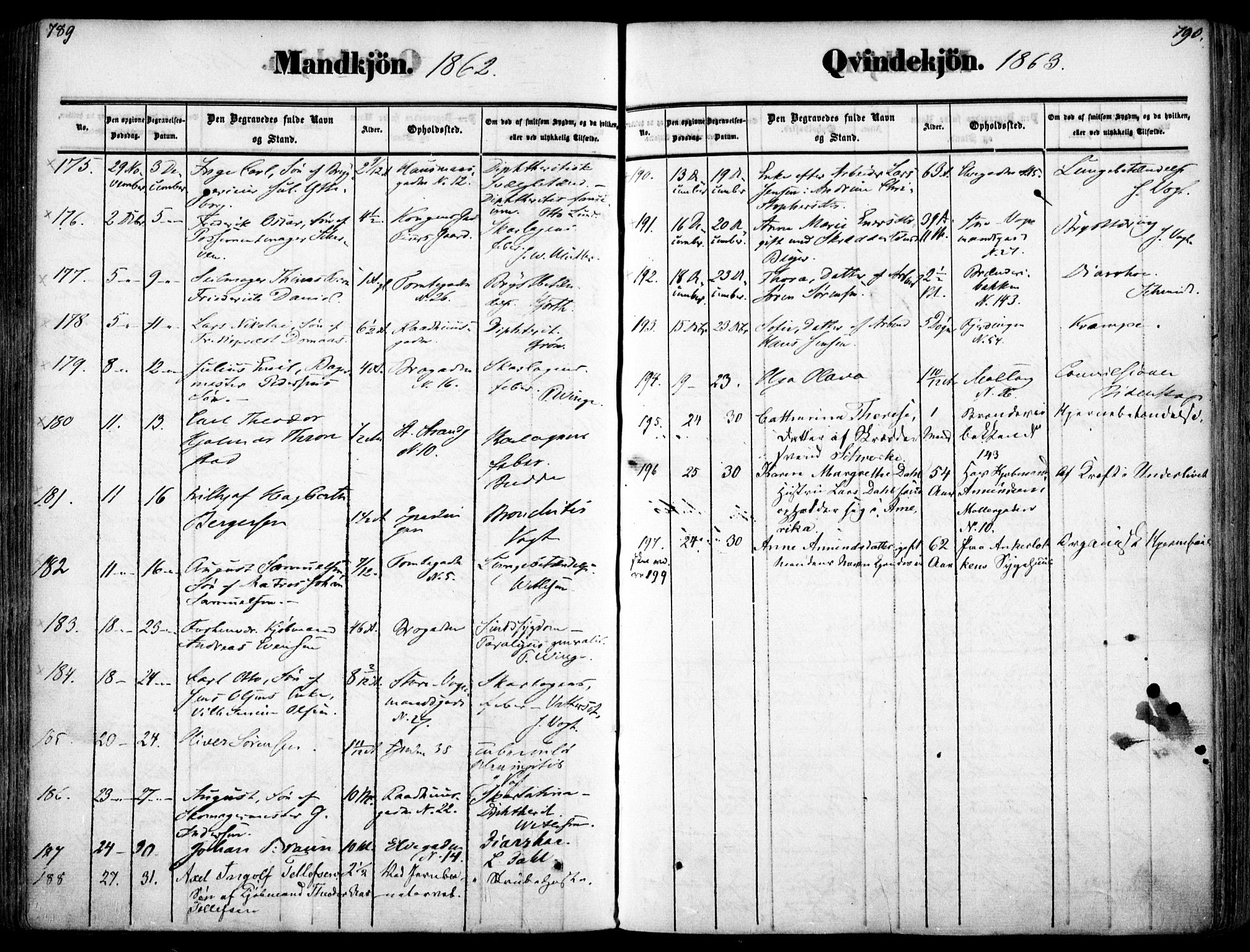 Oslo domkirke Kirkebøker, SAO/A-10752/F/Fa/L0025: Parish register (official) no. 25, 1847-1867, p. 789-790