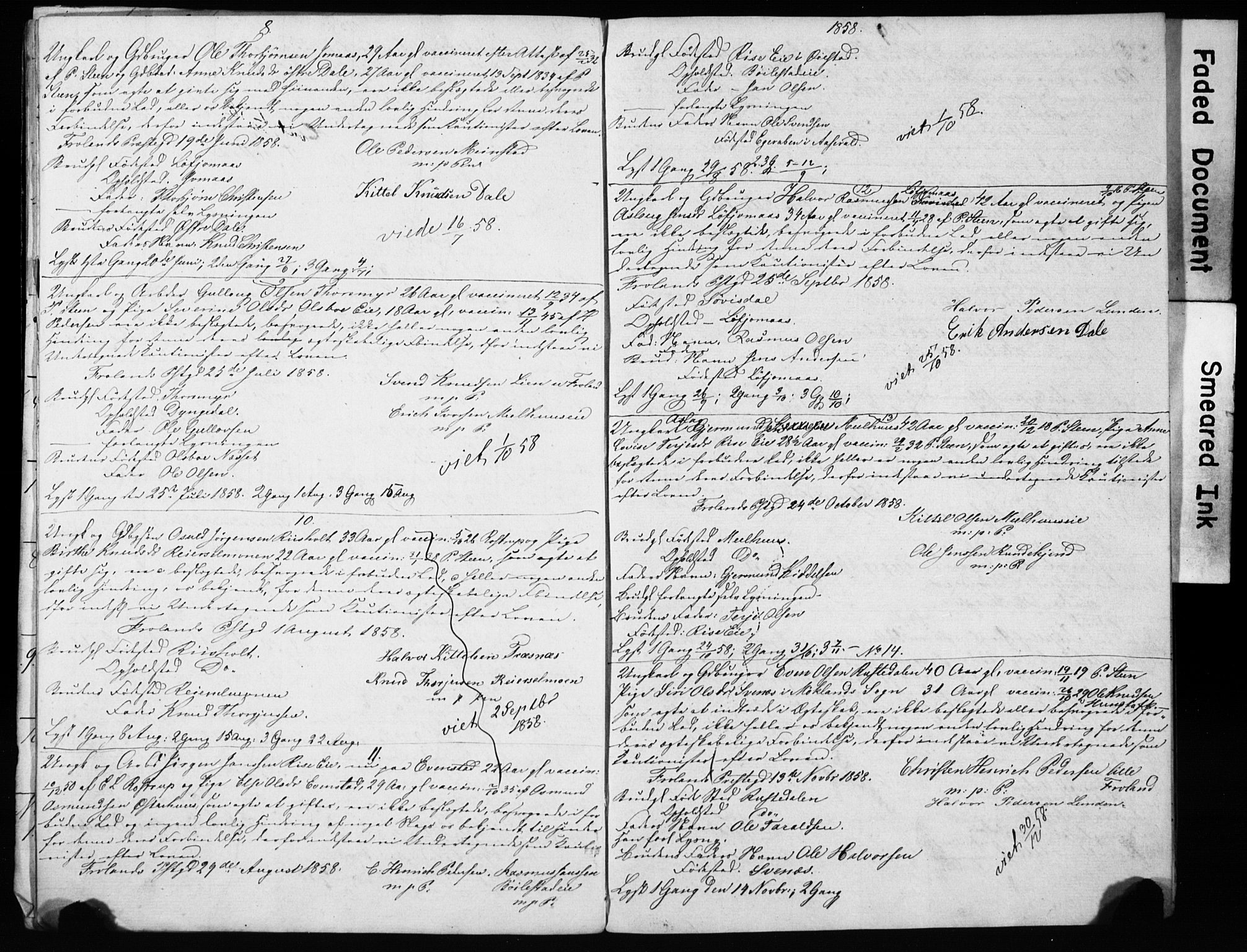 Froland sokneprestkontor, AV/SAK-1111-0013/F/Fe/L0001: Banns register no. A VI 12, 1850-1862