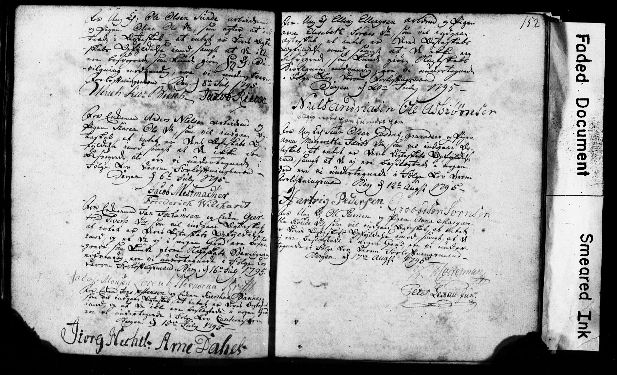 Korskirken sokneprestembete, AV/SAB-A-76101: Best man's statements no. II.5.1, 1776-1816, p. 152