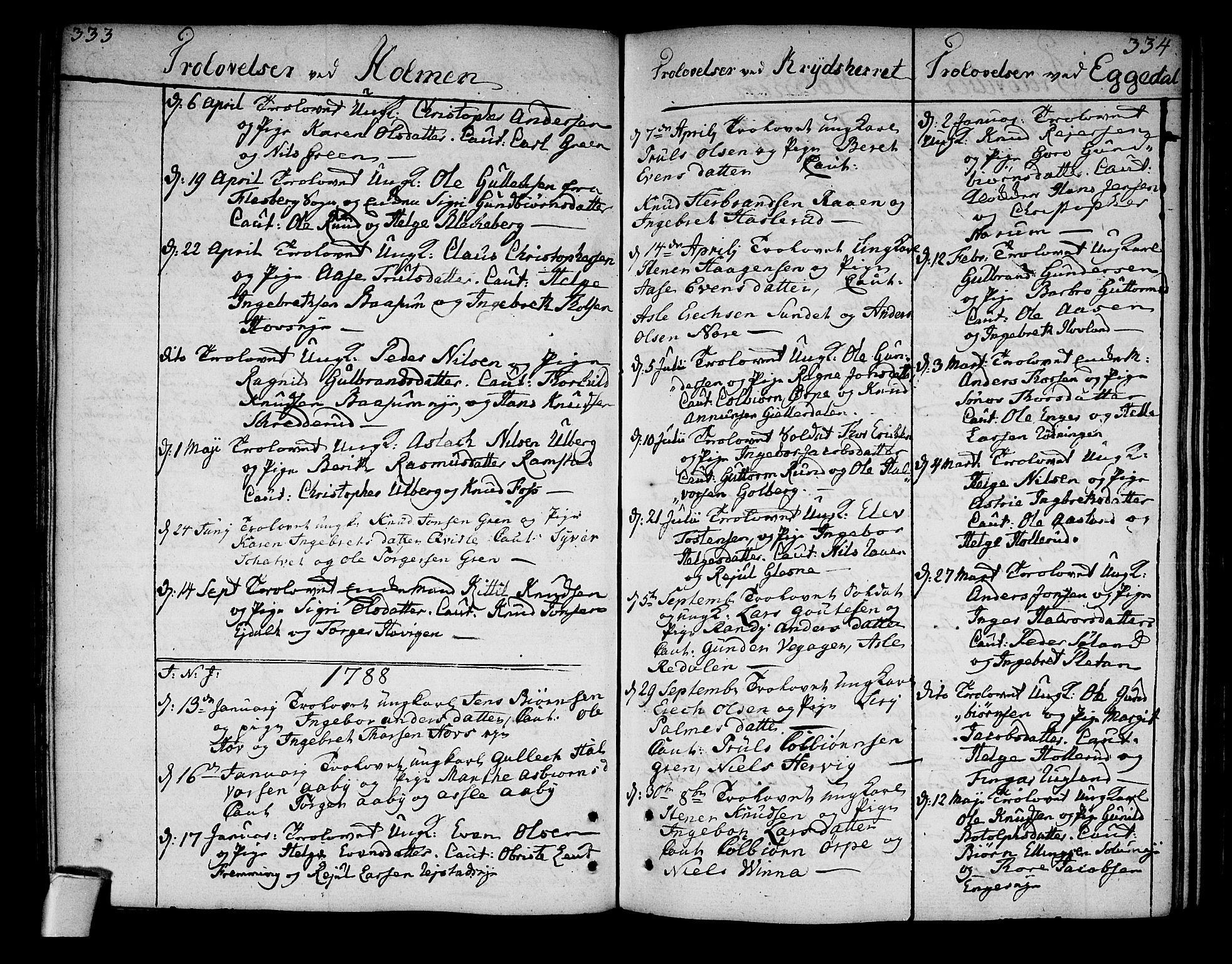 Sigdal kirkebøker, AV/SAKO-A-245/F/Fa/L0002: Parish register (official) no. I 2, 1778-1792, p. 333-334