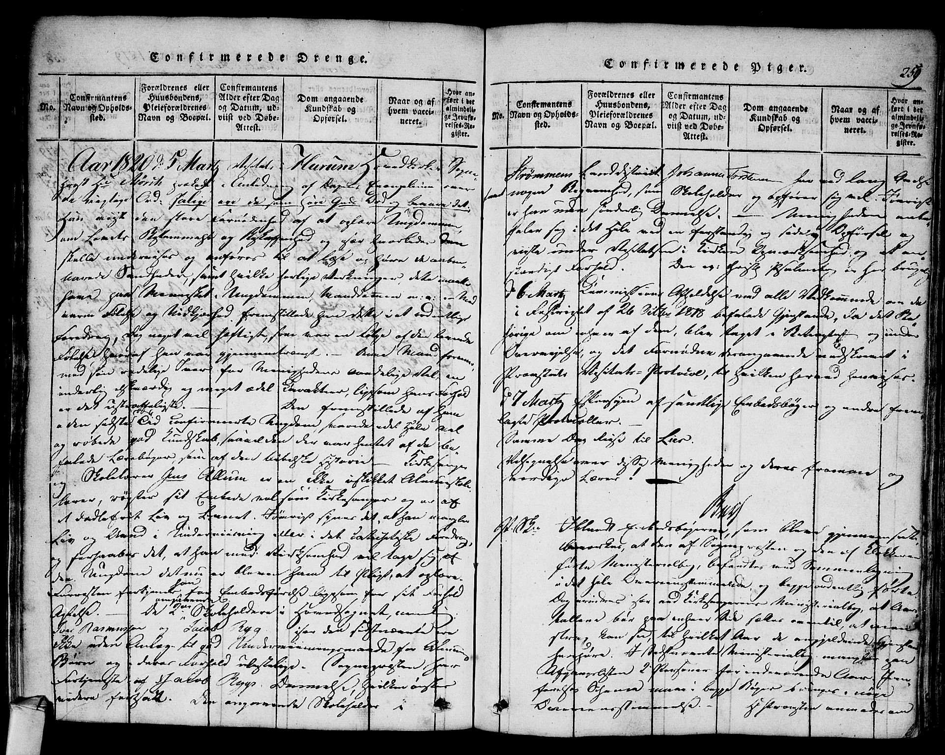 Hurum kirkebøker, AV/SAKO-A-229/F/Fa/L0009: Parish register (official) no. 9, 1816-1826, p. 259