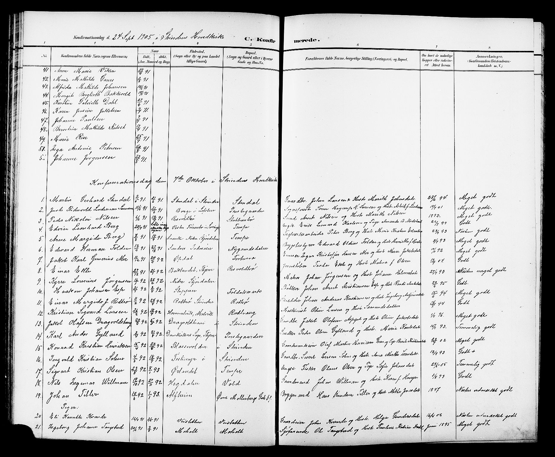 Ministerialprotokoller, klokkerbøker og fødselsregistre - Sør-Trøndelag, SAT/A-1456/606/L0313: Parish register (copy) no. 606C09, 1895-1910