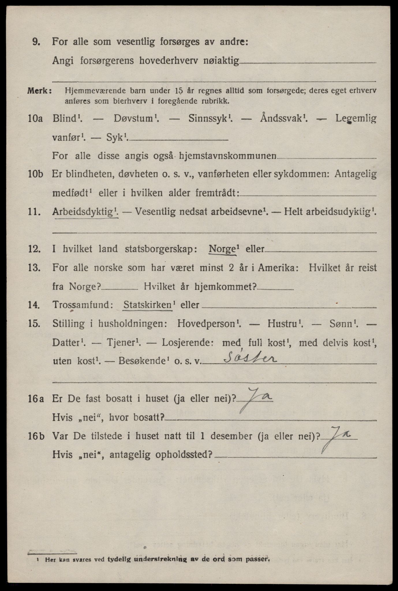 SAST, 1920 census for Vikedal, 1920, p. 2328