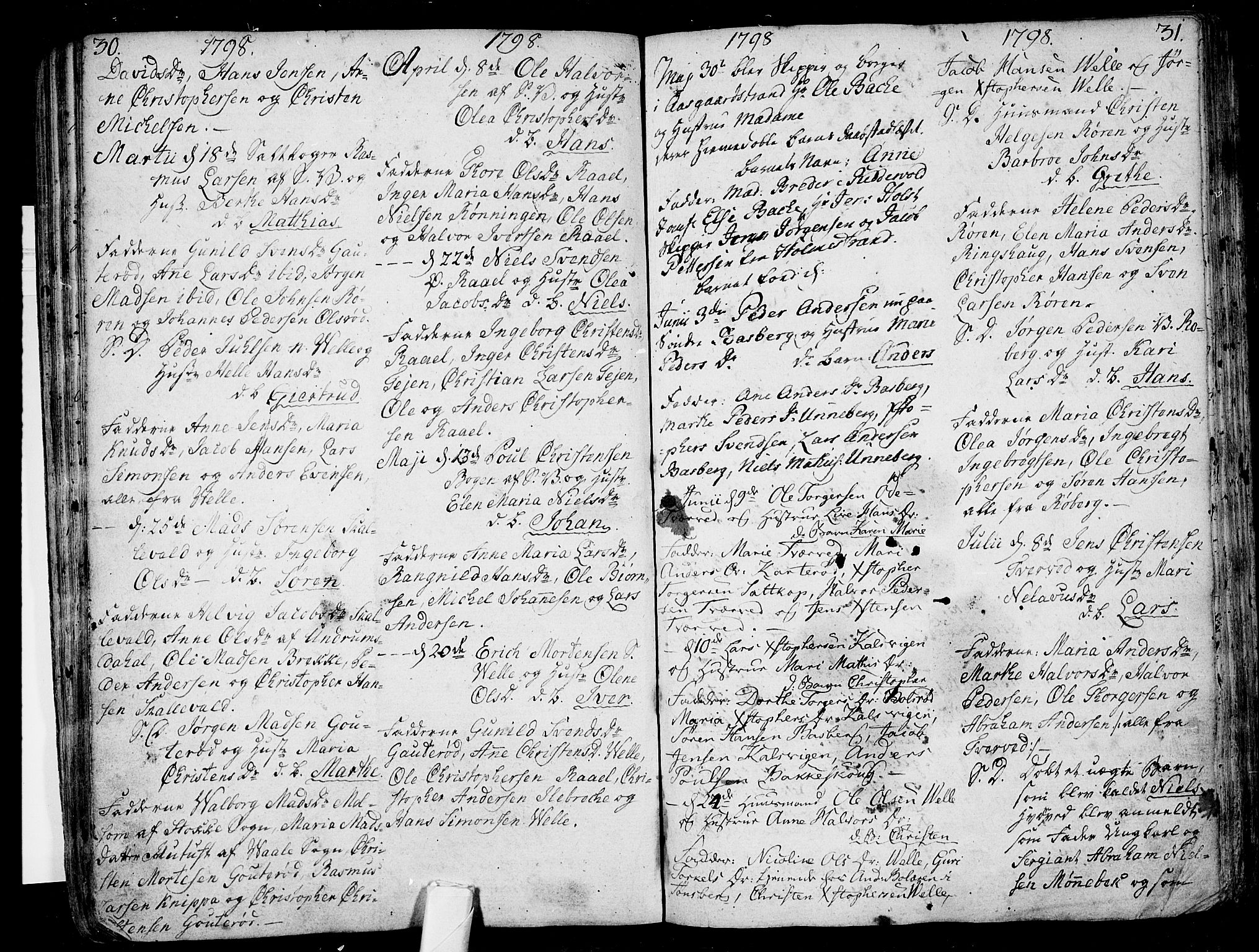 Sem kirkebøker, AV/SAKO-A-5/F/Fb/L0003: Parish register (official) no. II 3, 1792-1814, p. 30-31