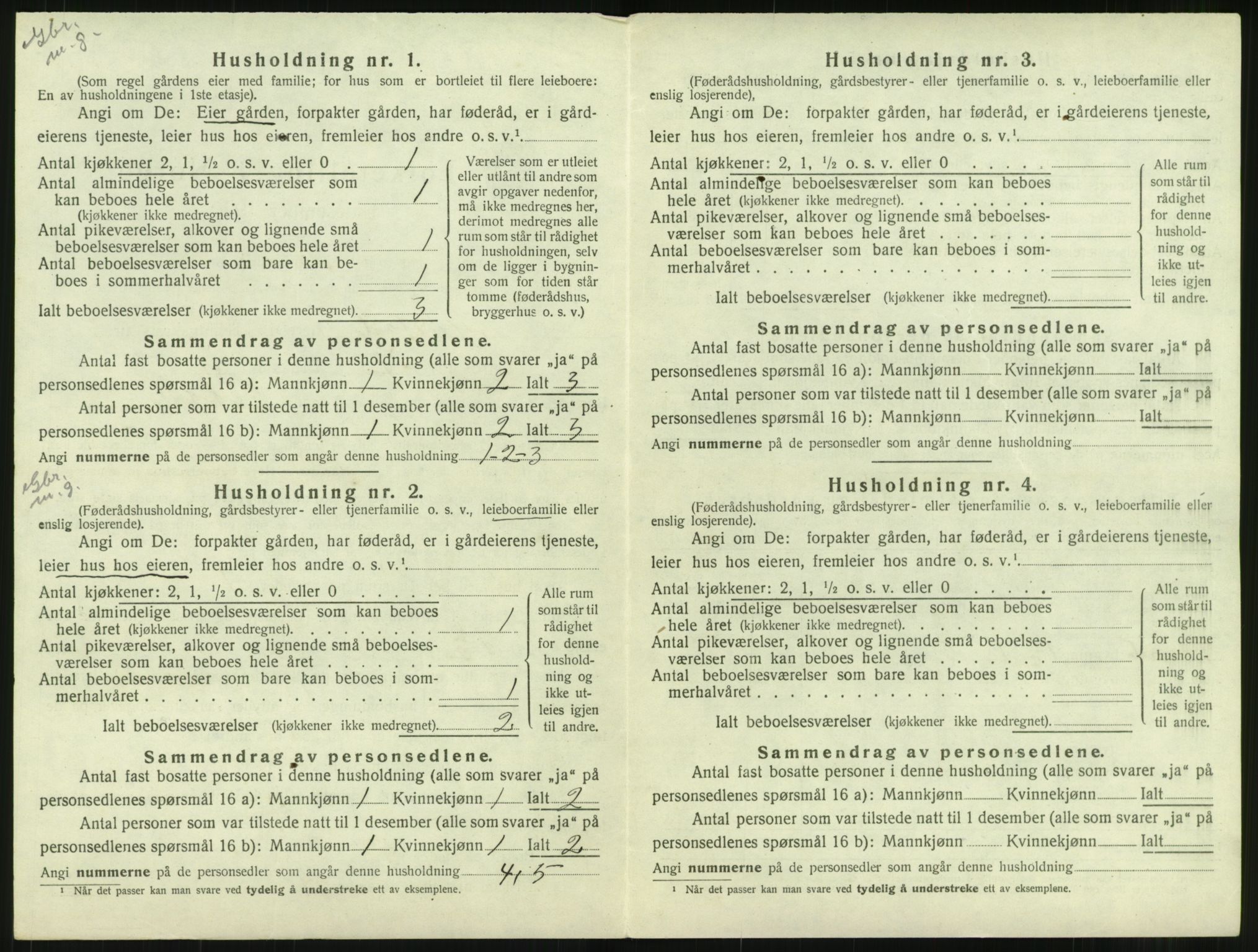 SAT, 1920 census for Hustad, 1920, p. 370