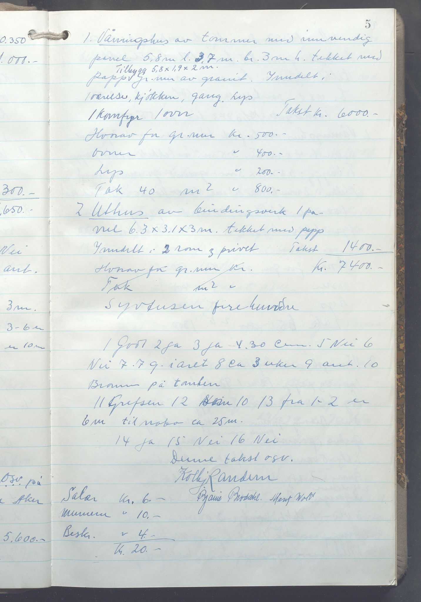 Lensmennene i Aker, OBA/A-10133/F/Fc/L0035: Branntakstprotokoll, 1943-1946, p. 5