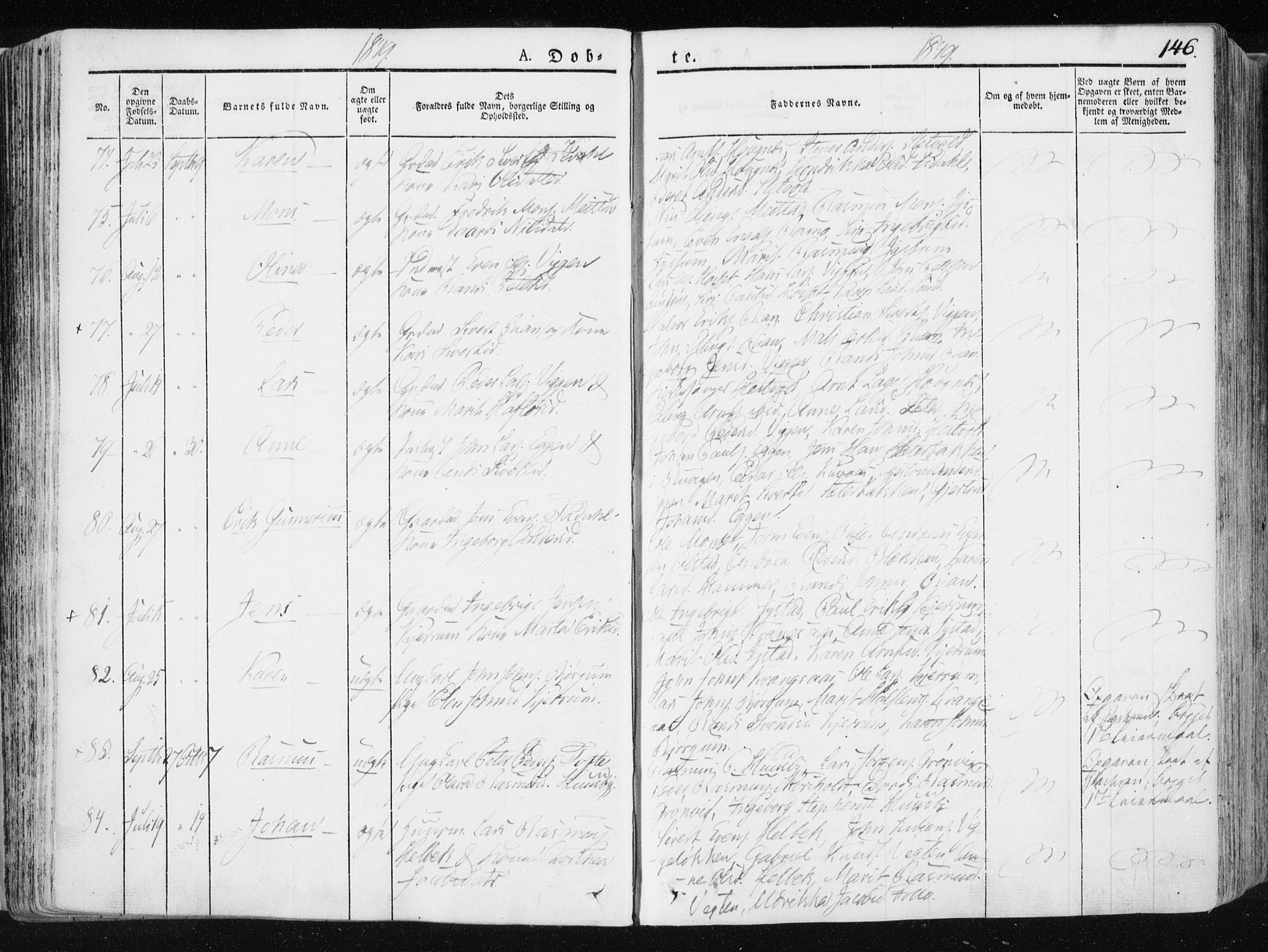 Ministerialprotokoller, klokkerbøker og fødselsregistre - Sør-Trøndelag, AV/SAT-A-1456/665/L0771: Parish register (official) no. 665A06, 1830-1856, p. 146