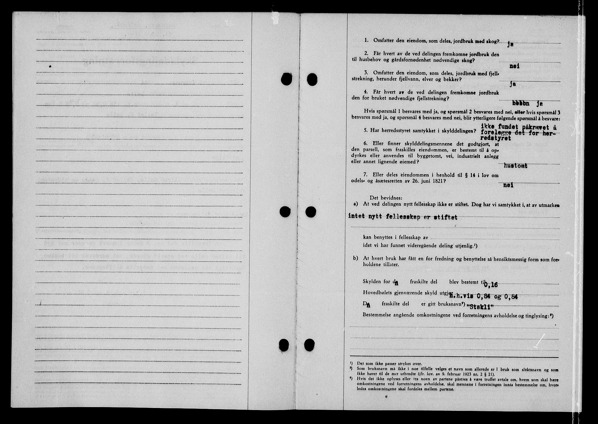 Flekkefjord sorenskriveri, SAK/1221-0001/G/Gb/Gba/L0059: Mortgage book no. A-7, 1944-1945, Diary no: : 107/1944