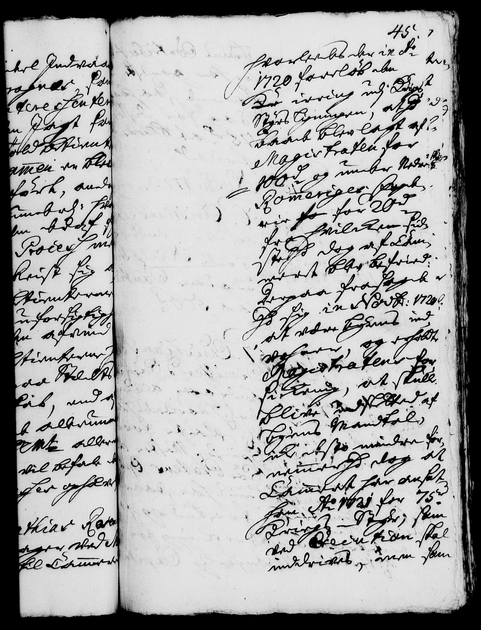 Rentekammeret, Kammerkanselliet, RA/EA-3111/G/Gh/Gha/L0006: Norsk ekstraktmemorialprotokoll (merket RK 53.51), 1723-1724, p. 45