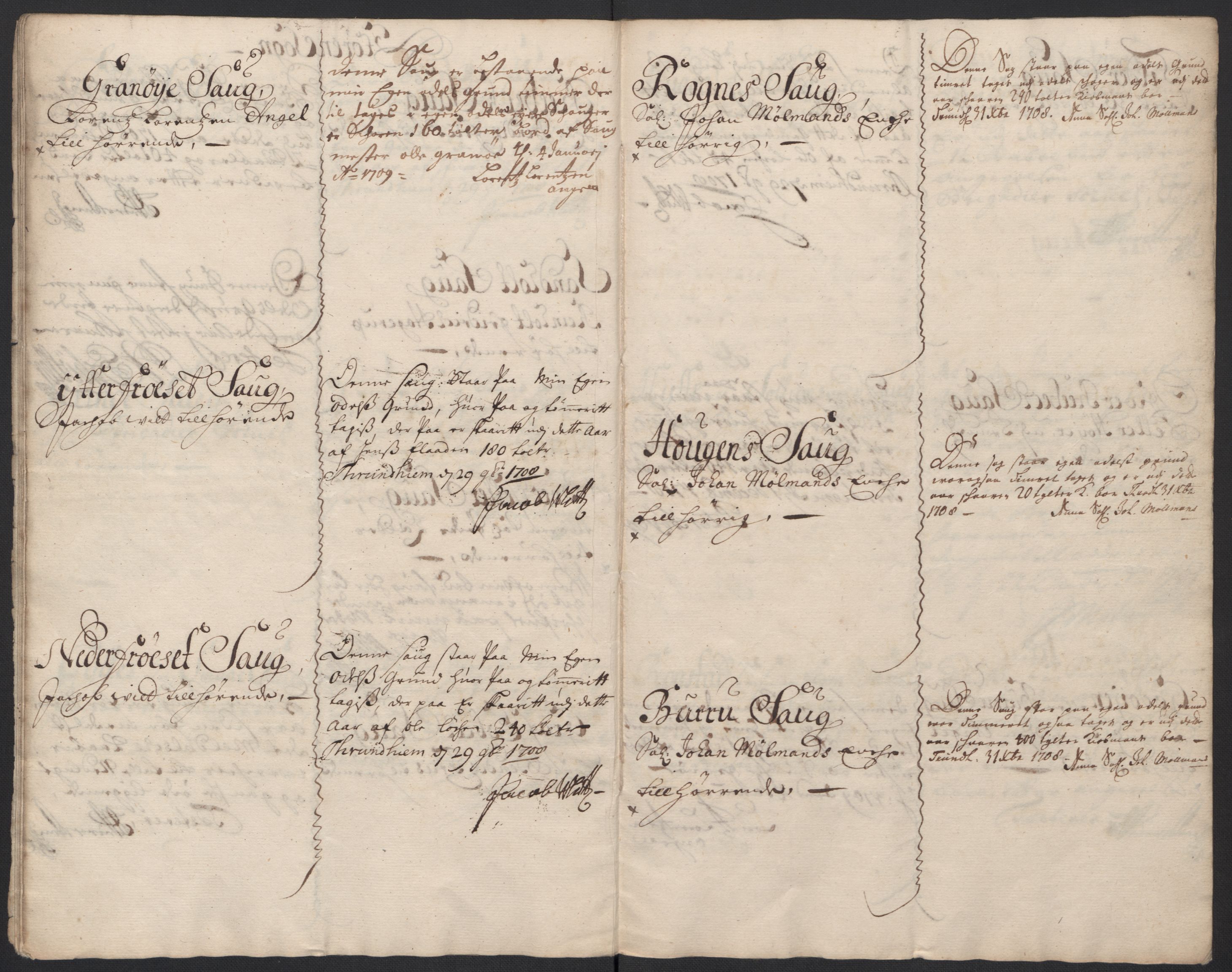 Rentekammeret inntil 1814, Reviderte regnskaper, Fogderegnskap, RA/EA-4092/R60/L3958: Fogderegnskap Orkdal og Gauldal, 1708, p. 211