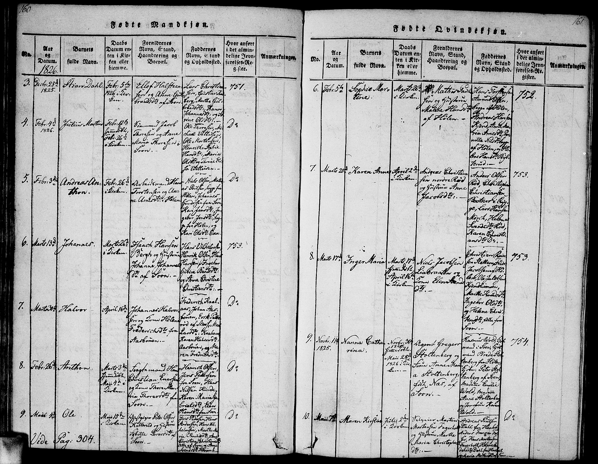 Vestby prestekontor Kirkebøker, AV/SAO-A-10893/G/Ga/L0001: Parish register (copy) no. I 1, 1814-1827, p. 160-161