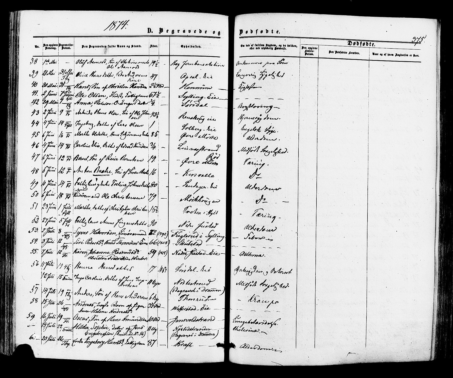 Lier kirkebøker, AV/SAKO-A-230/F/Fa/L0013: Parish register (official) no. I 13, 1865-1874, p. 375