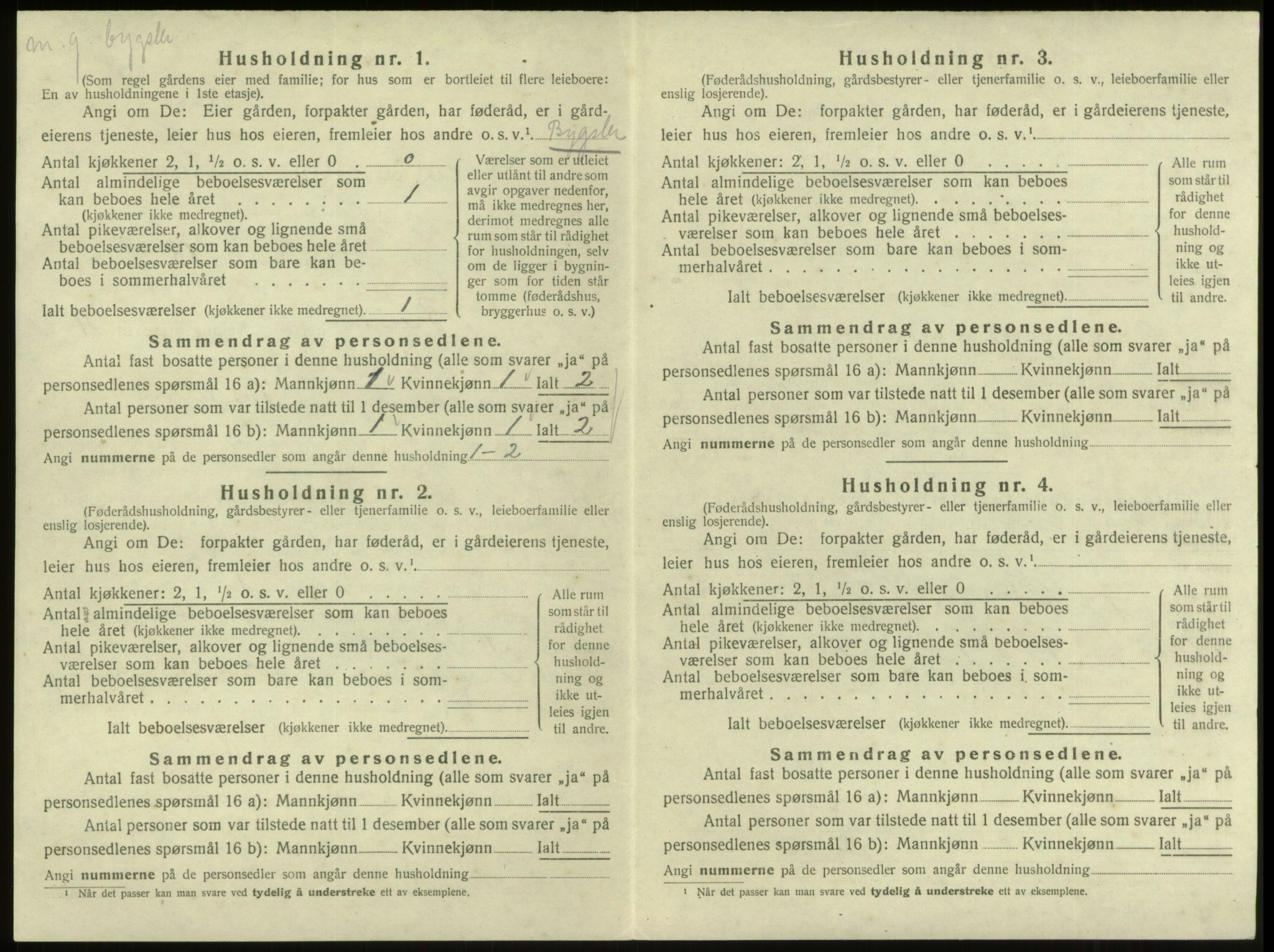 SAB, 1920 census for Breim, 1920, p. 363