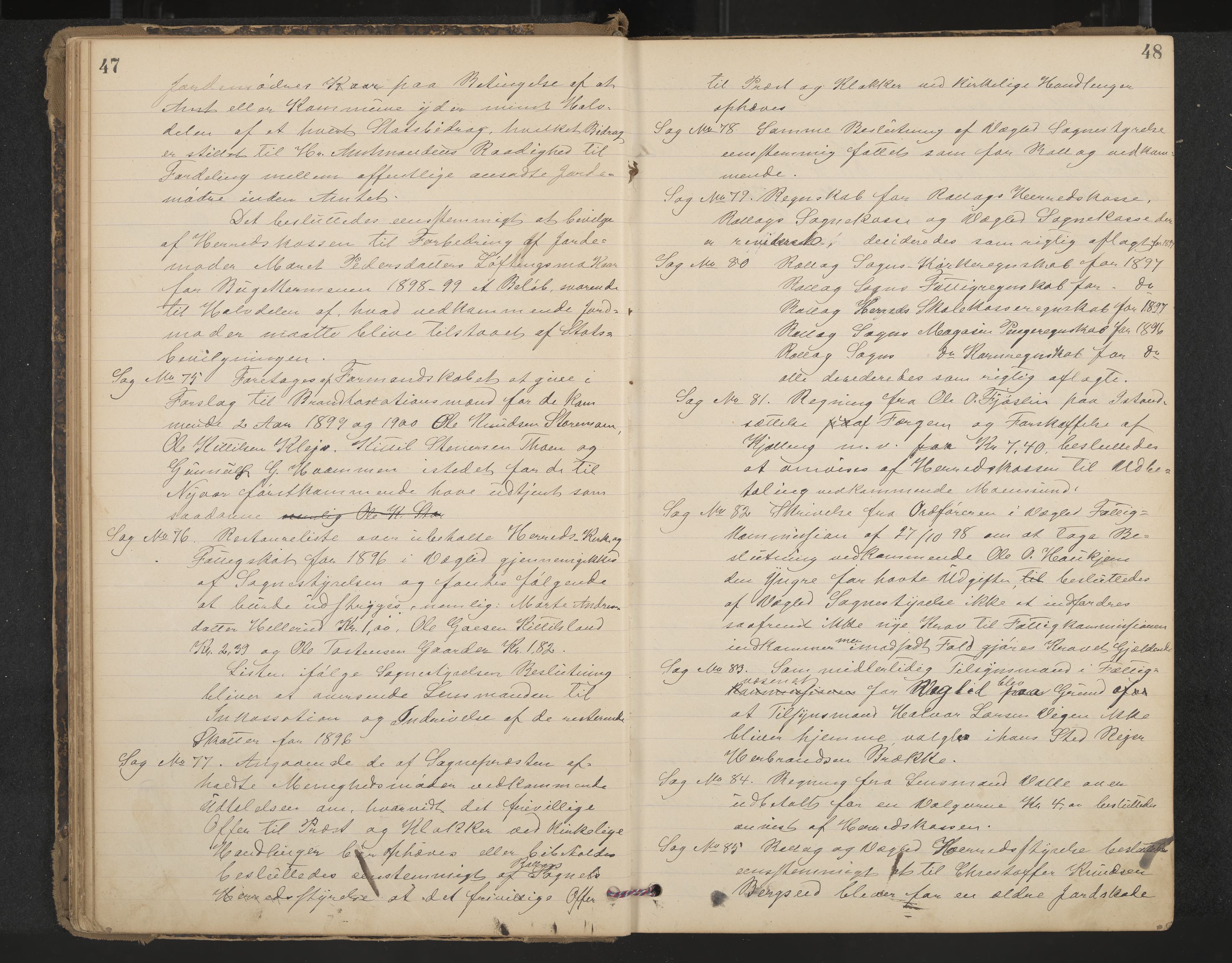 Rollag formannskap og sentraladministrasjon, IKAK/0632021-2/A/Aa/L0004: Møtebok, 1897-1909, p. 47-48