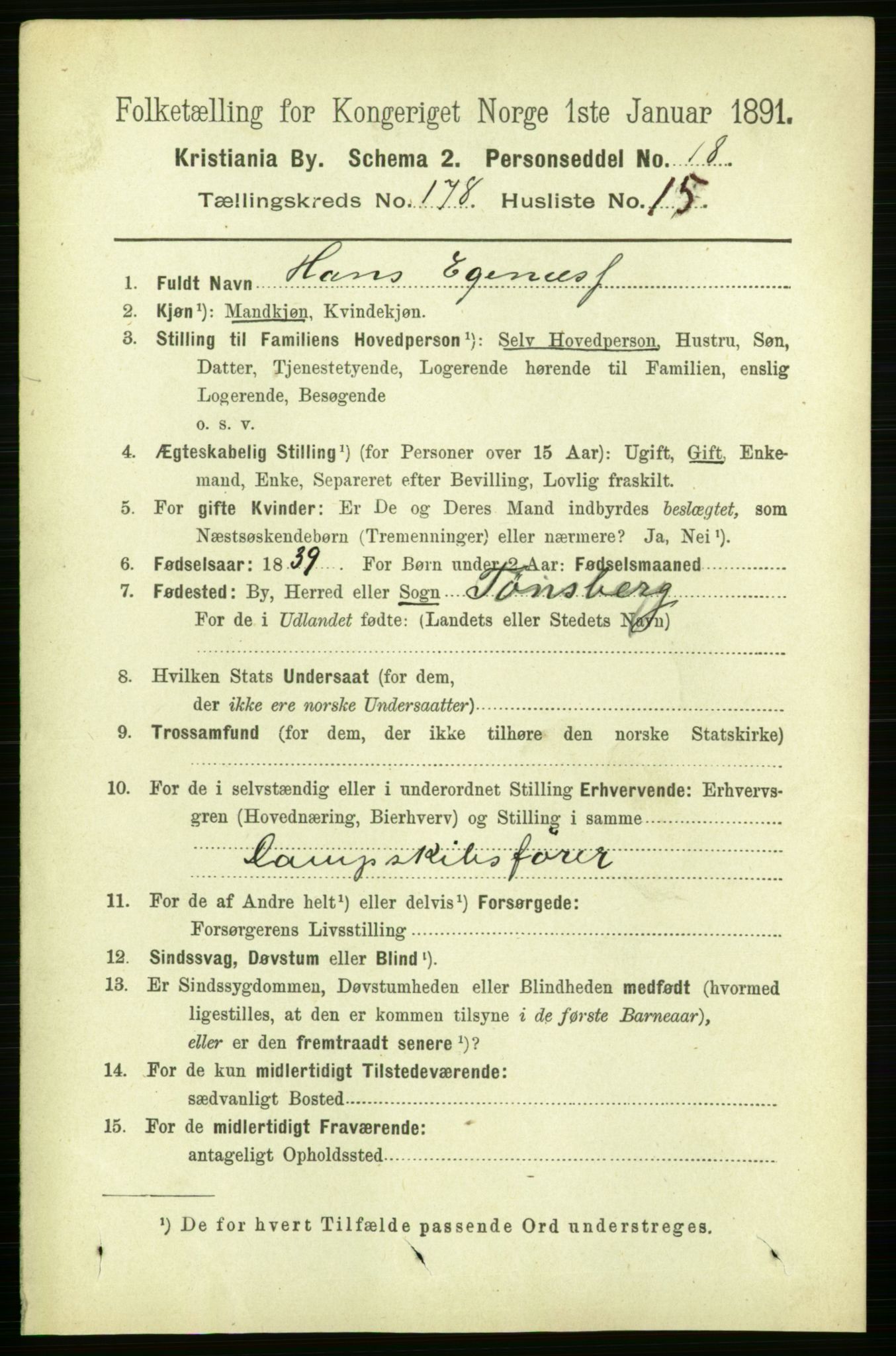 RA, 1891 census for 0301 Kristiania, 1891, p. 107895
