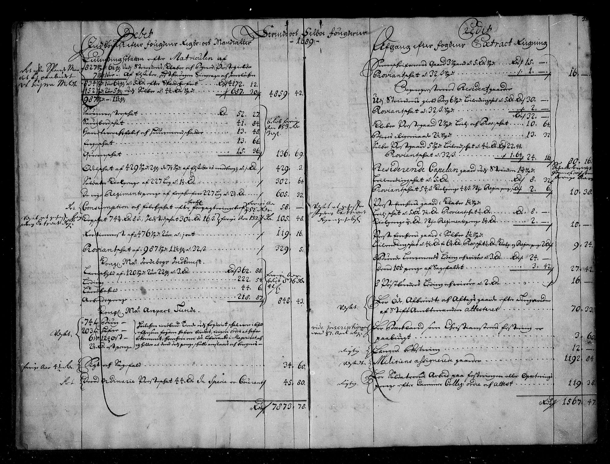 Rentekammeret inntil 1814, Reviderte regnskaper, Stiftamtstueregnskaper, Trondheim stiftamt og Nordland amt, AV/RA-EA-6044/R/Rg/L0088: Trondheim stiftamt og Nordland amt, 1686-1690