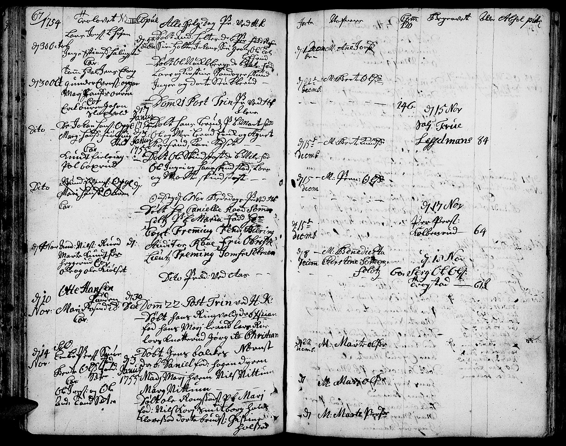 Toten prestekontor, SAH/PREST-102/H/Ha/Haa/L0004: Parish register (official) no. 4, 1751-1761, p. 67