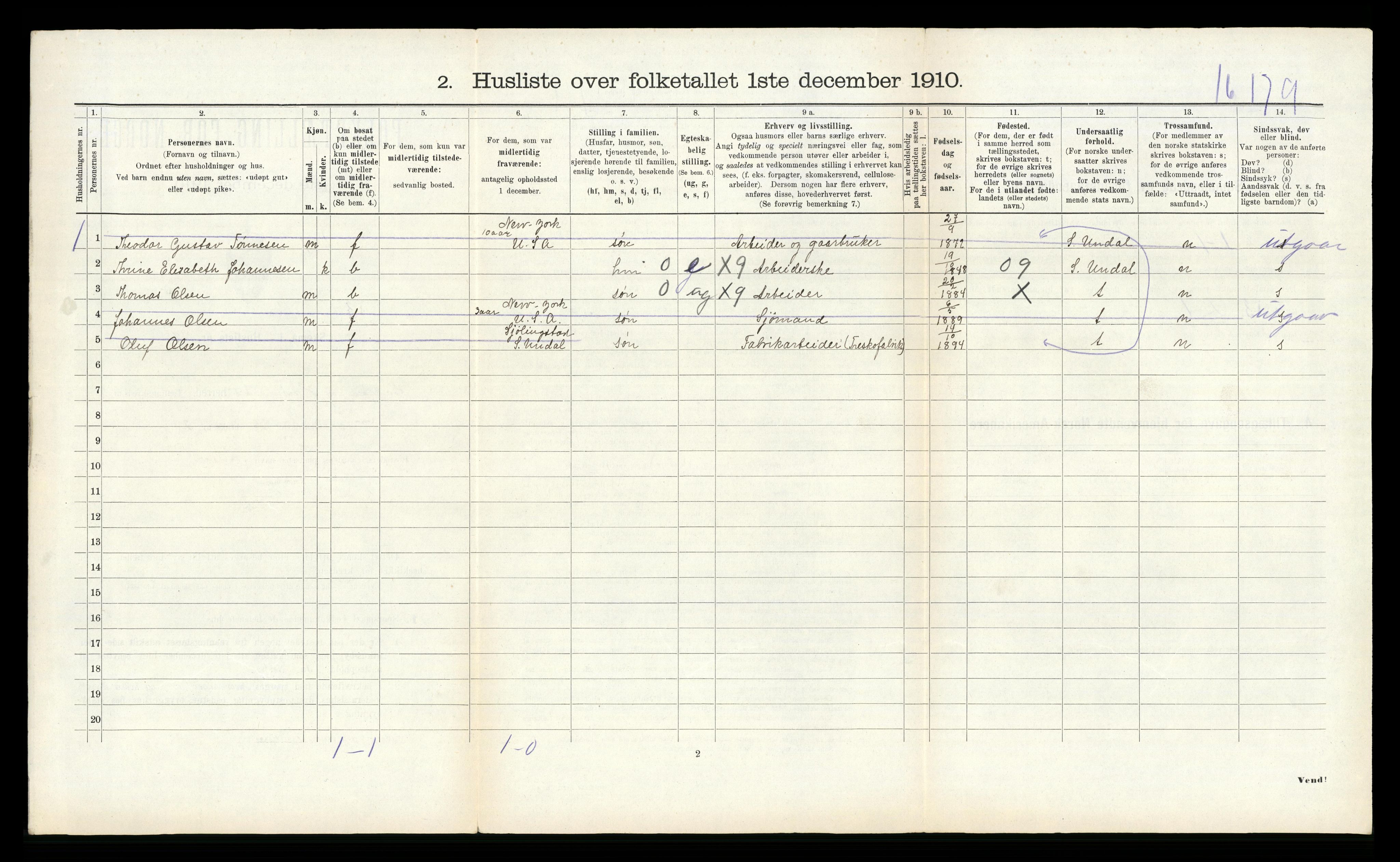 RA, 1910 census for Halse og Harkmark, 1910, p. 437