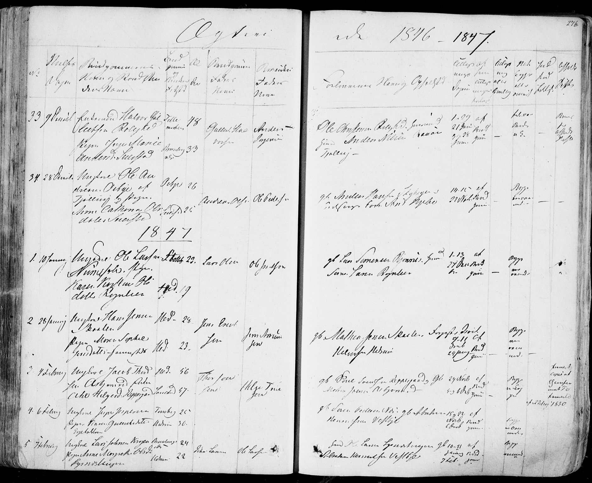 Hedrum kirkebøker, AV/SAKO-A-344/F/Fa/L0005: Parish register (official) no. I 5, 1835-1848, p. 276