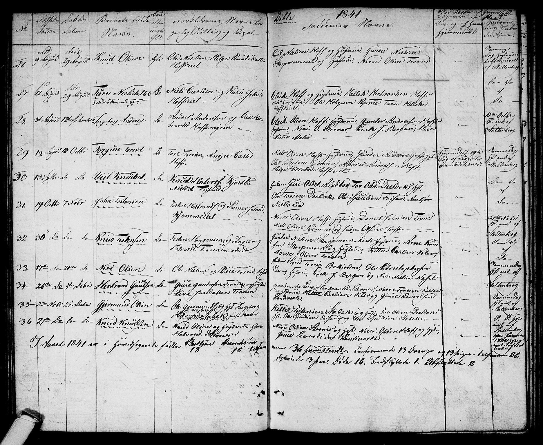 Rollag kirkebøker, SAKO/A-240/G/Ga/L0002: Parish register (copy) no. I 2, 1831-1856, p. 60