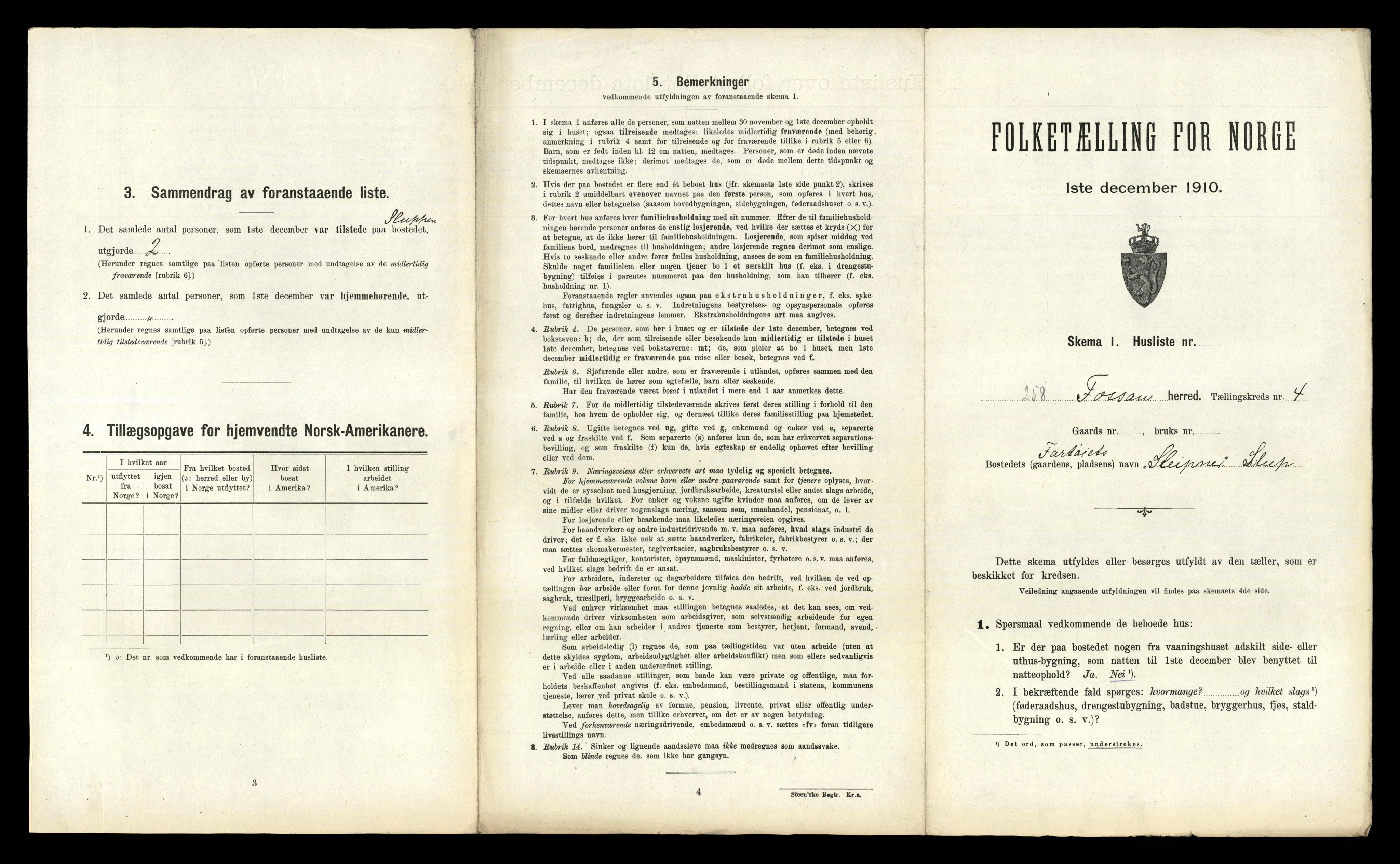 RA, 1910 census for Forsand, 1910, p. 371