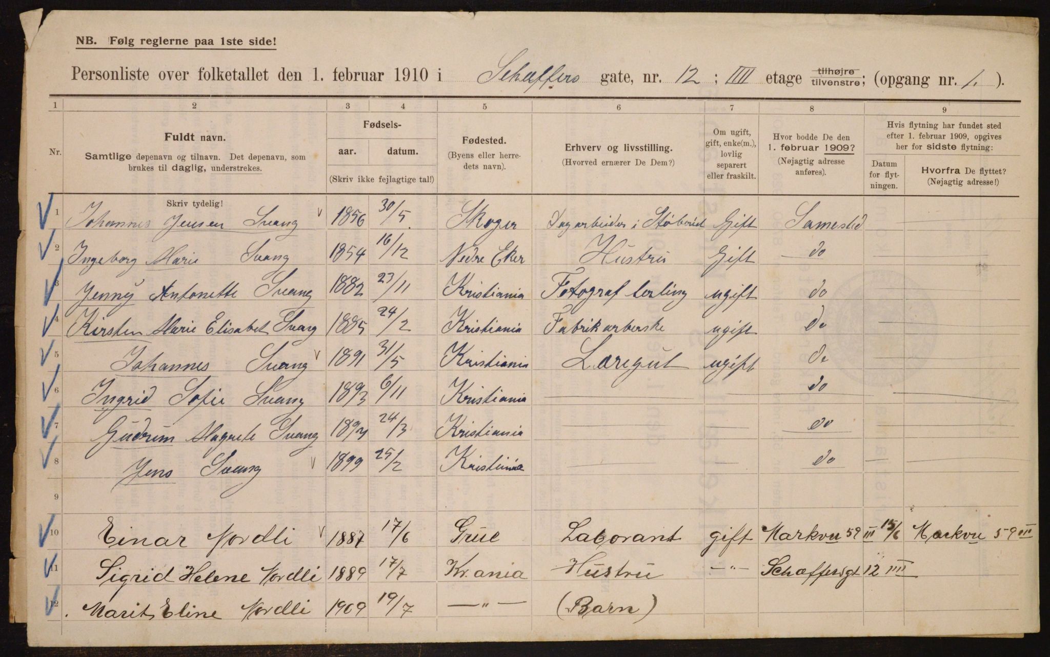 OBA, Municipal Census 1910 for Kristiania, 1910, p. 89130