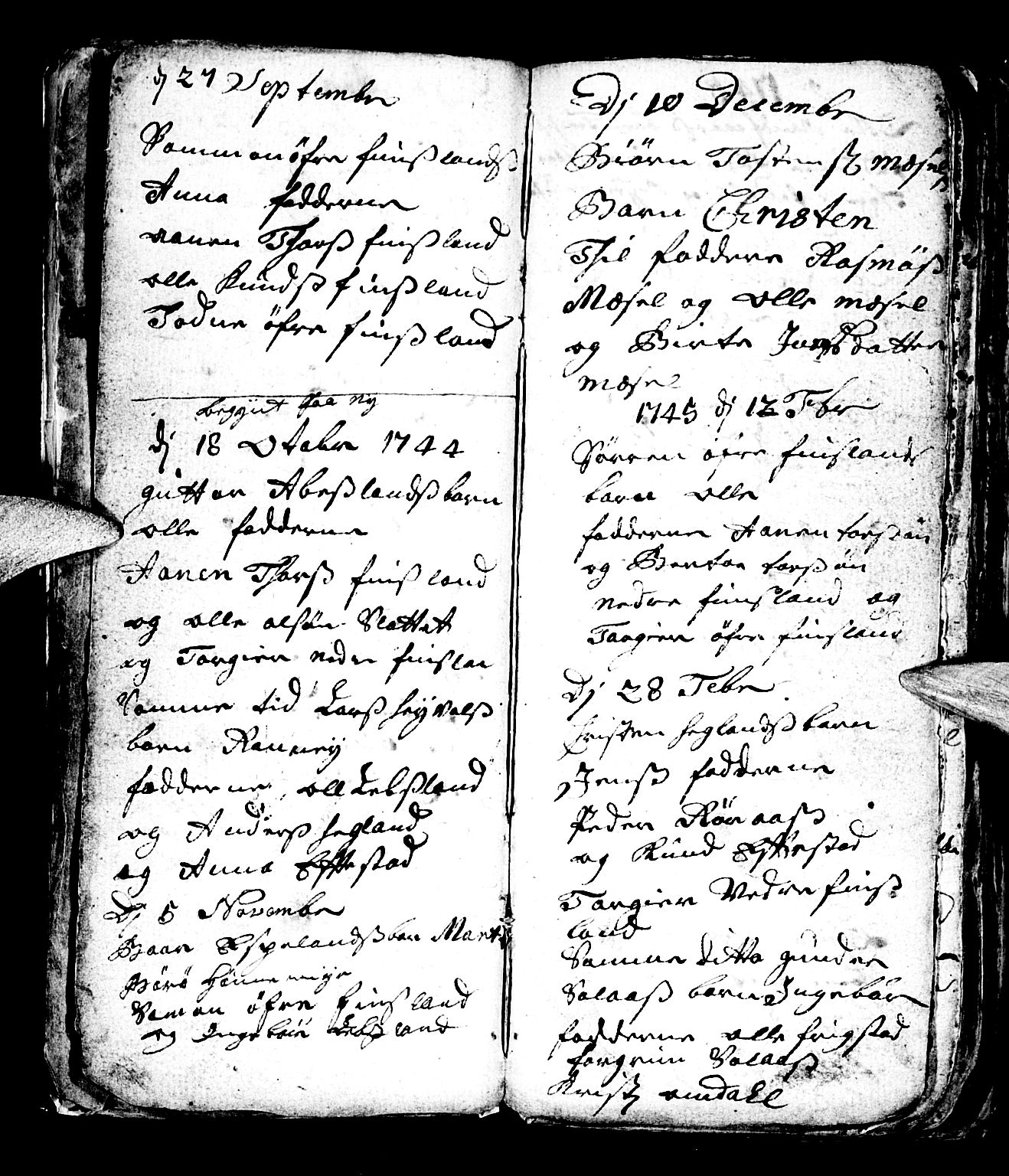 Bjelland sokneprestkontor, AV/SAK-1111-0005/F/Fb/Fbb/L0001: Parish register (copy) no. B 1, 1732-1782, p. 13