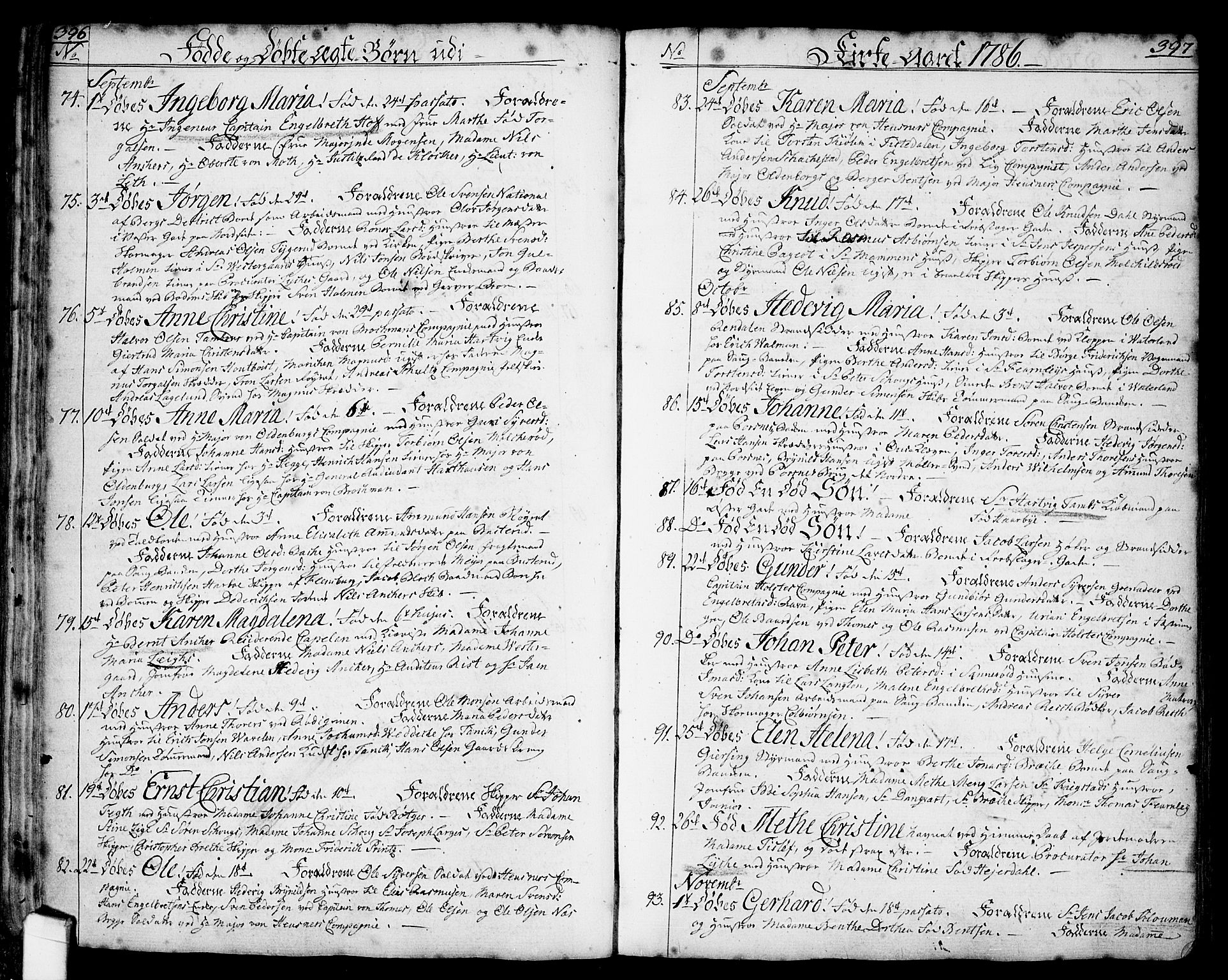 Halden prestekontor Kirkebøker, SAO/A-10909/F/Fa/L0001: Parish register (official) no. I 1, 1758-1791, p. 396-397