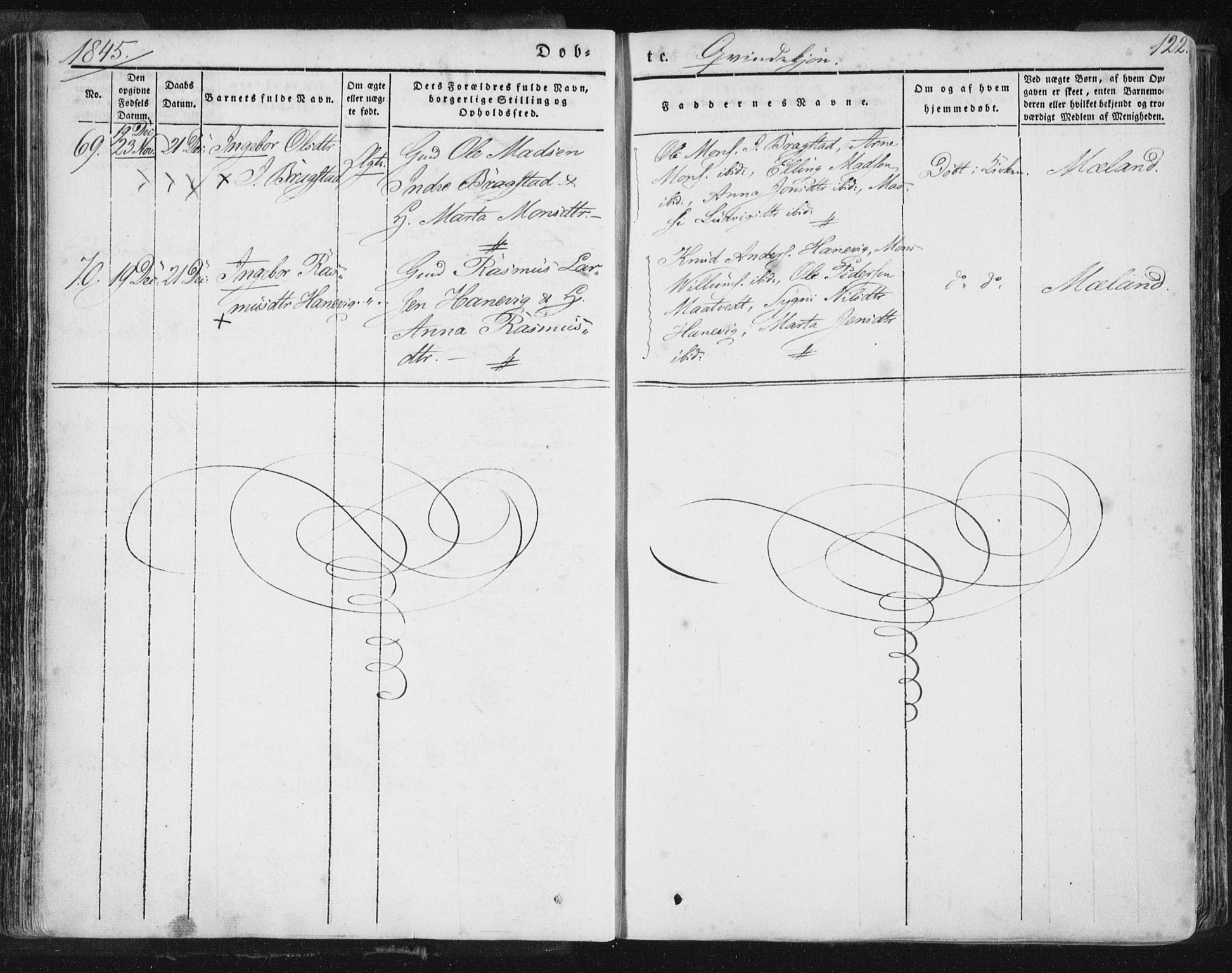 Hamre sokneprestembete, AV/SAB-A-75501/H/Ha/Haa/Haaa/L0012: Parish register (official) no. A 12, 1834-1845, p. 122