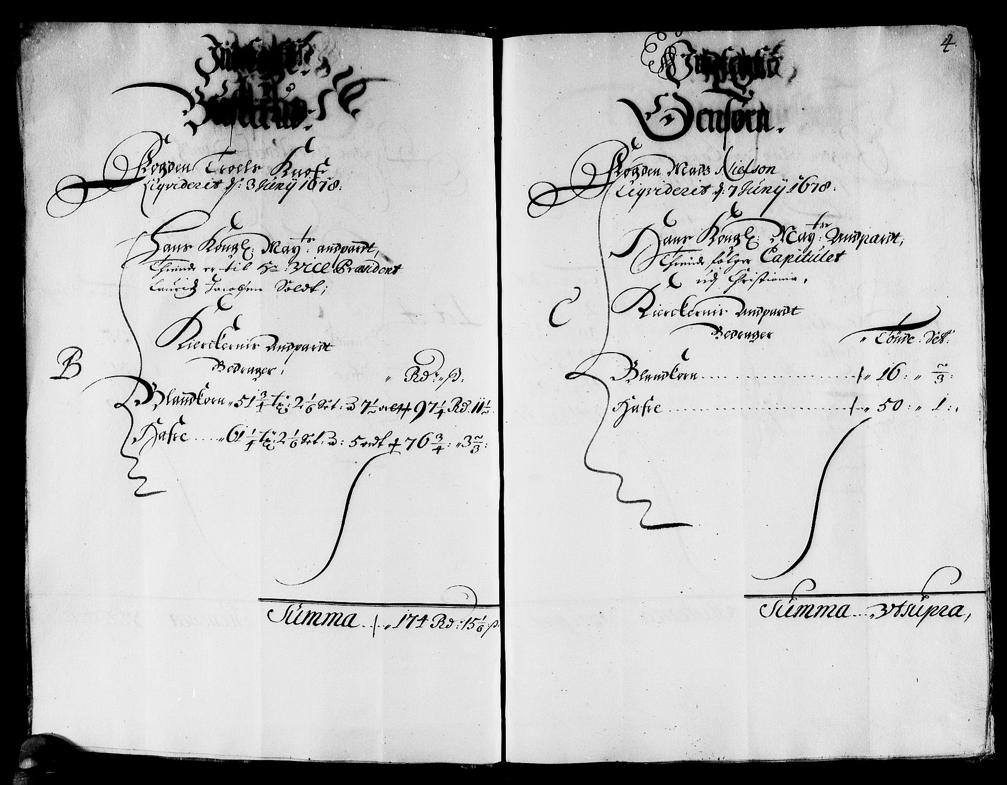 Rentekammeret inntil 1814, Reviderte regnskaper, Stiftamtstueregnskaper, Landkommissariatet på Akershus og Akershus stiftamt, RA/EA-5869/R/Rb/L0132: Akershus stiftamt, 1672-1677