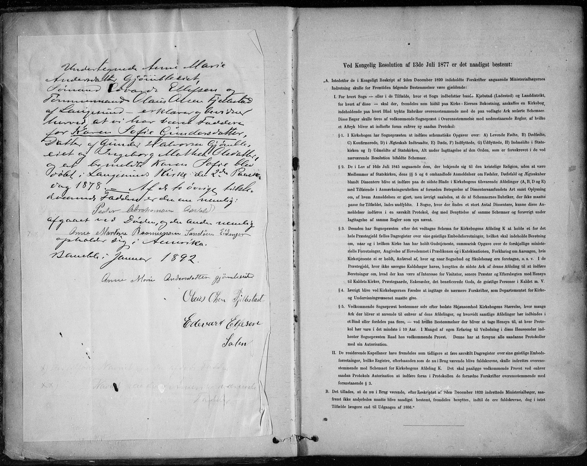 Bamble kirkebøker, SAKO/A-253/F/Fa/L0007: Parish register (official) no. I 7, 1878-1888