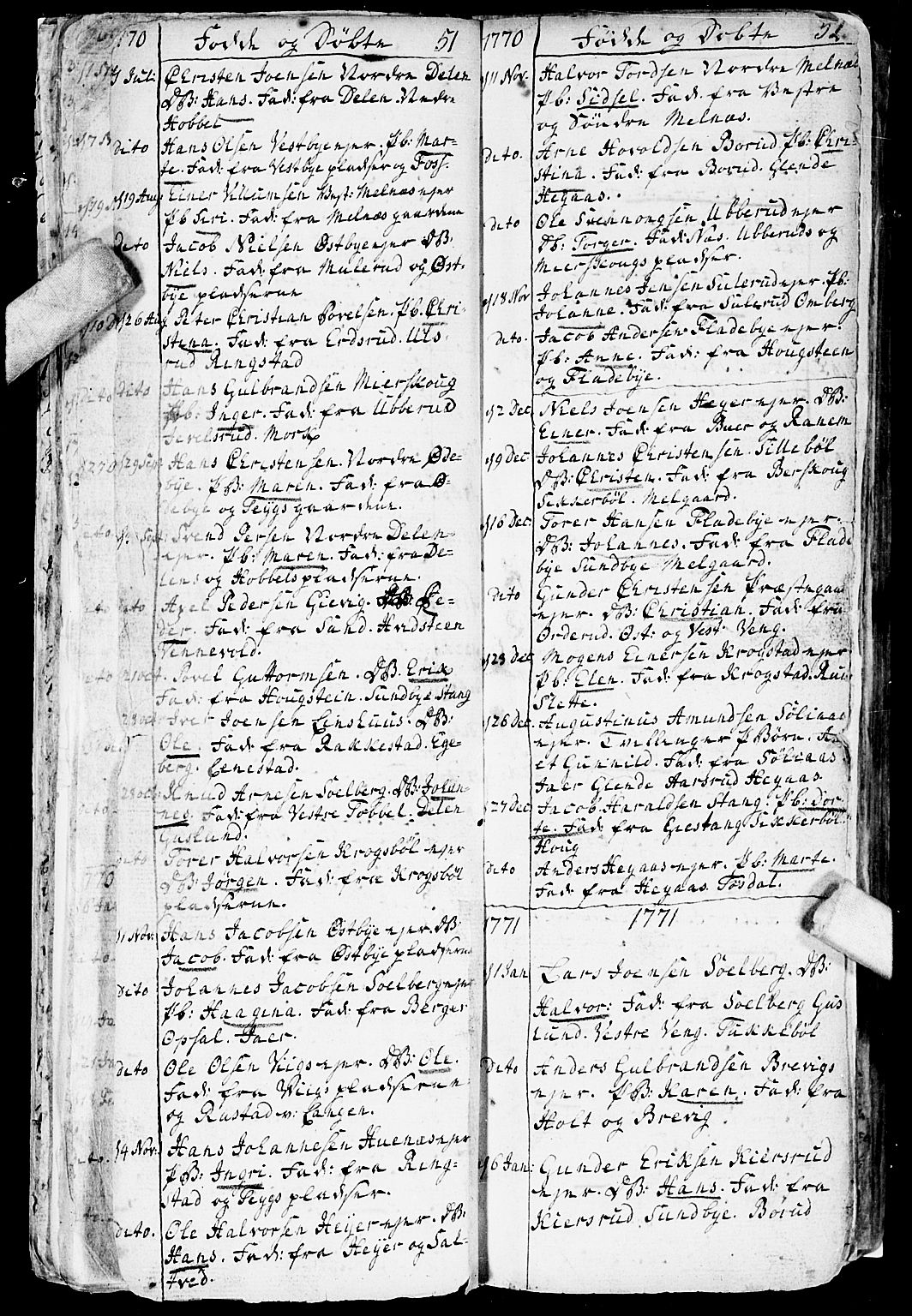 Enebakk prestekontor Kirkebøker, SAO/A-10171c/F/Fa/L0002: Parish register (official) no. I 2, 1755-1806, p. 51-52