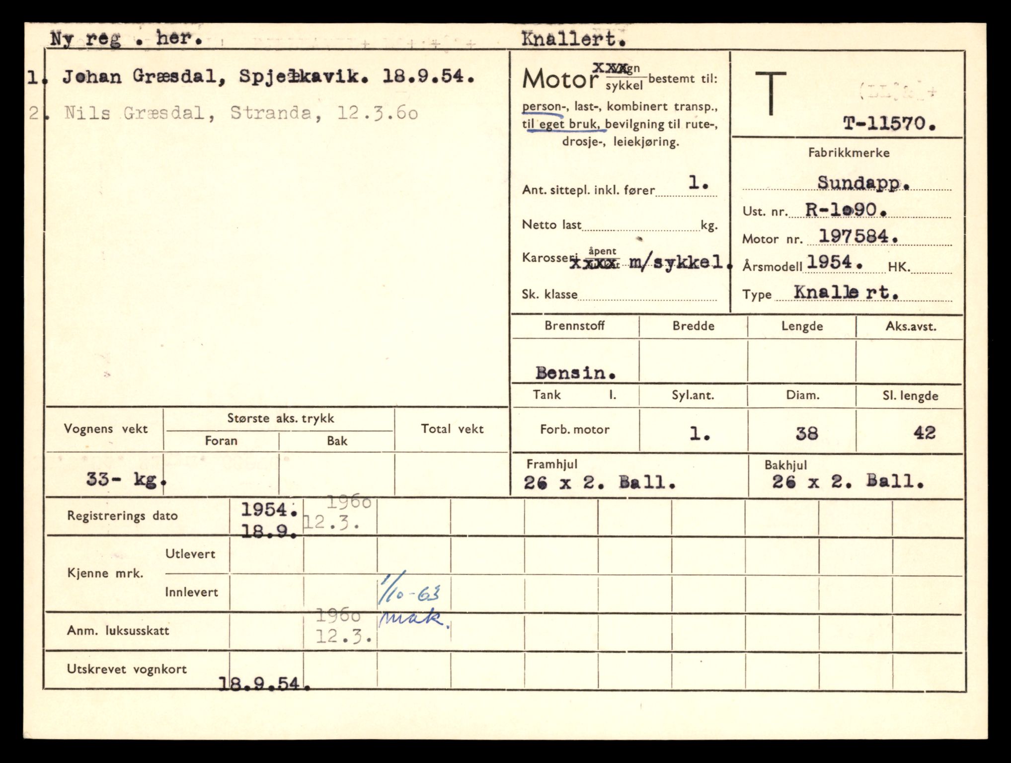 Møre og Romsdal vegkontor - Ålesund trafikkstasjon, AV/SAT-A-4099/F/Fe/L0029: Registreringskort for kjøretøy T 11430 - T 11619, 1927-1998, p. 2297