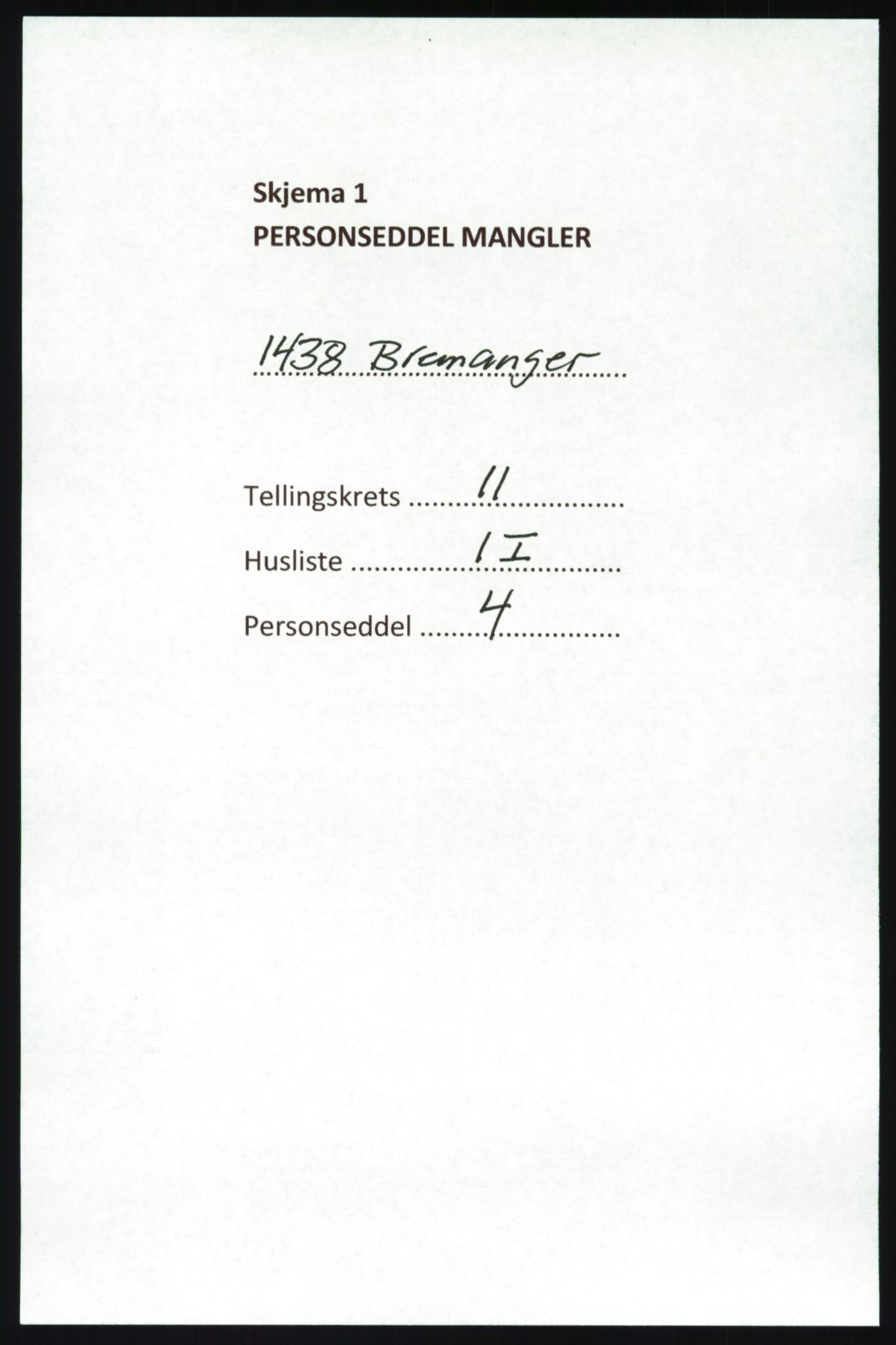 SAB, 1920 census for Bremanger, 1920, p. 5614