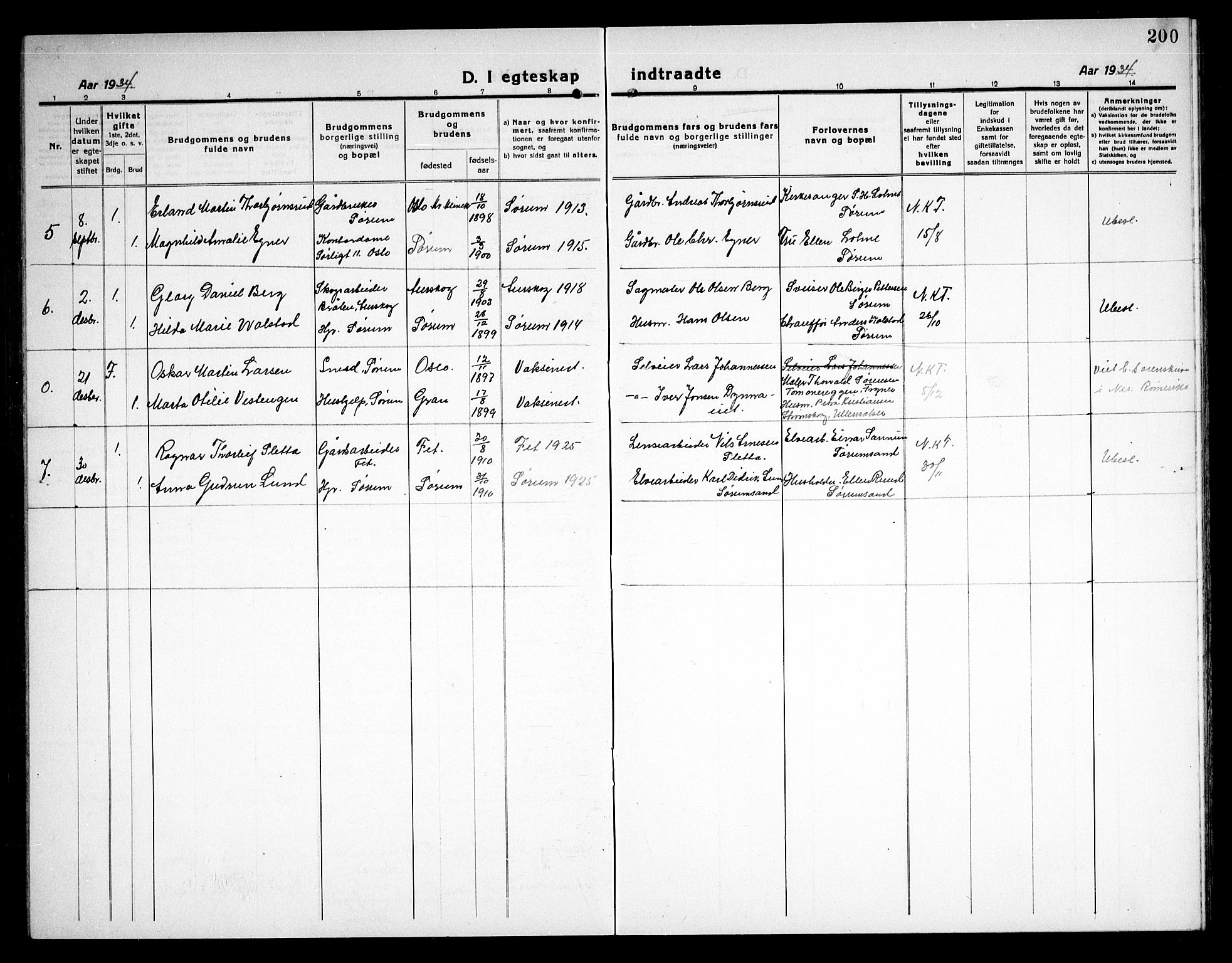 Sørum prestekontor Kirkebøker, AV/SAO-A-10303/G/Ga/L0008: Parish register (copy) no. I 8, 1917-1934, p. 200