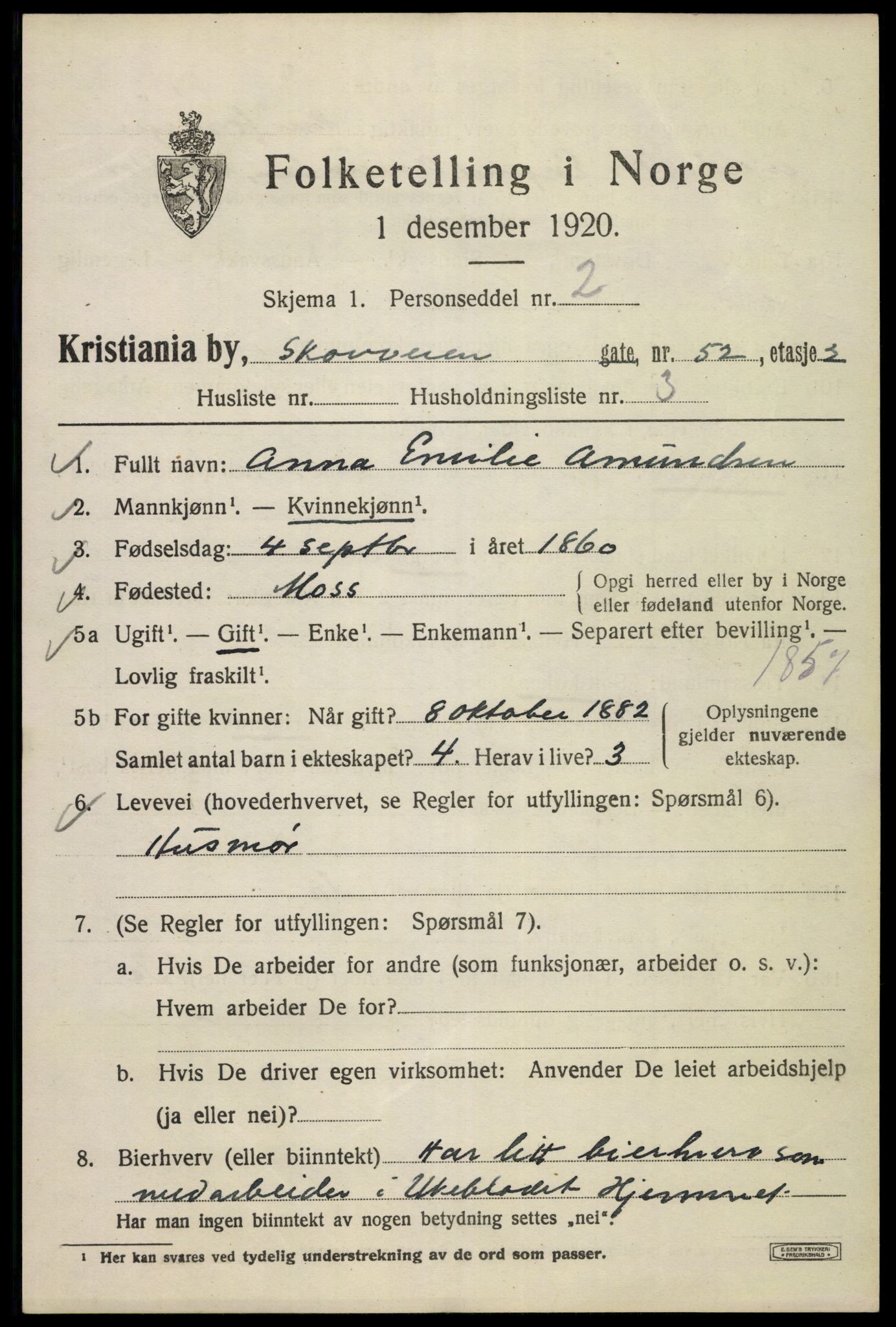 SAO, 1920 census for Kristiania, 1920, p. 517565