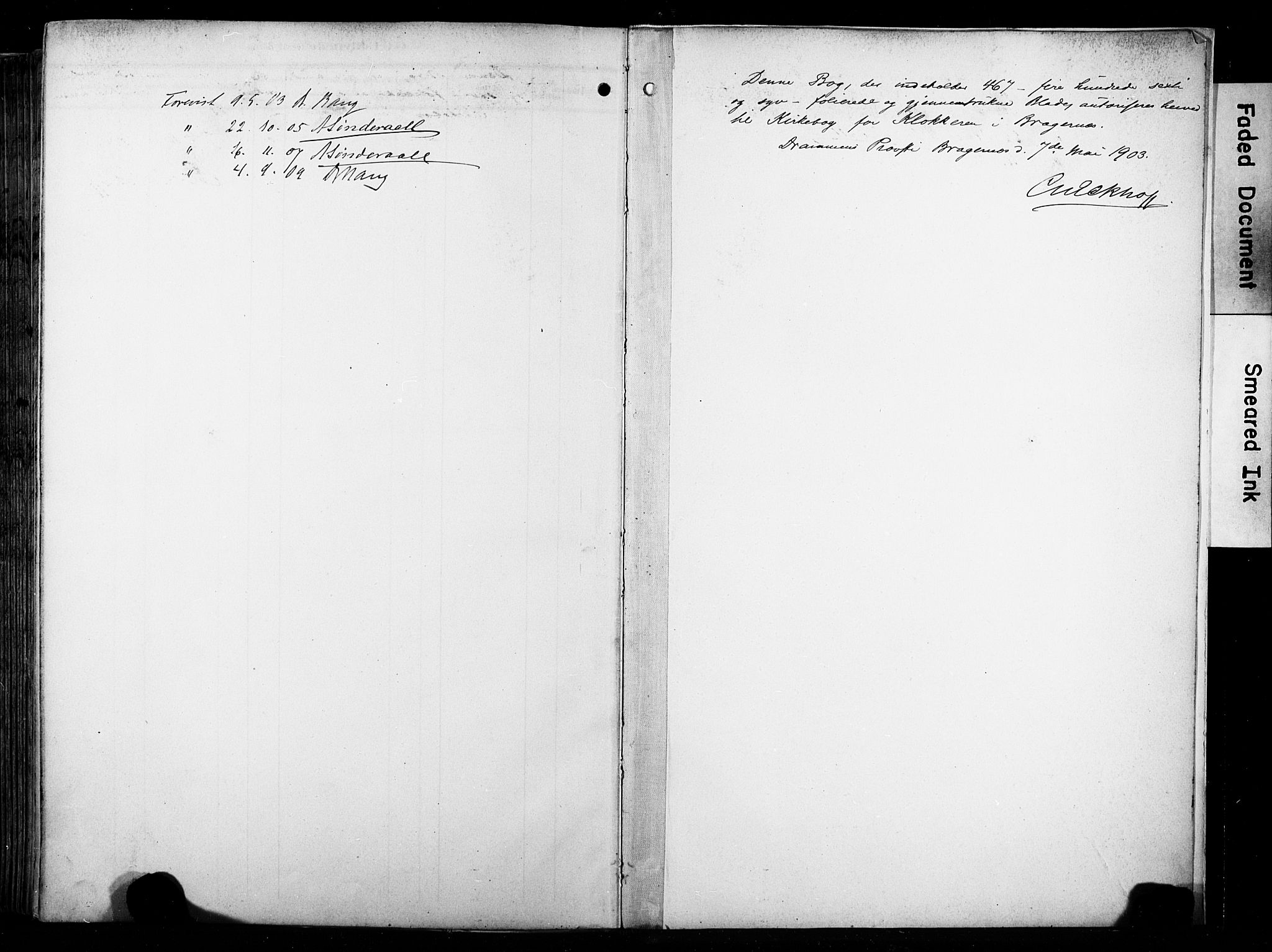 Bragernes kirkebøker, AV/SAKO-A-6/F/Fb/L0009: Parish register (official) no. II 9, 1902-1911