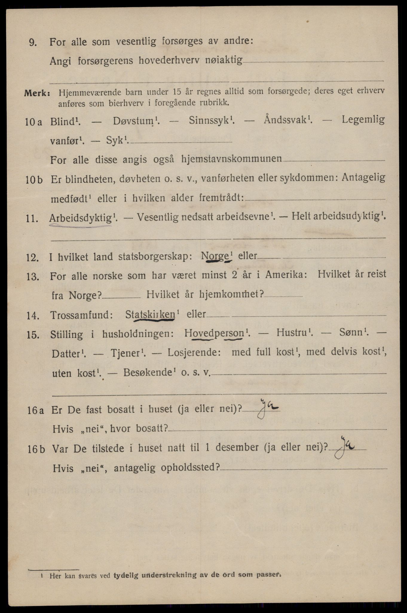 SAT, 1920 census for Trondheim, 1920, p. 63961