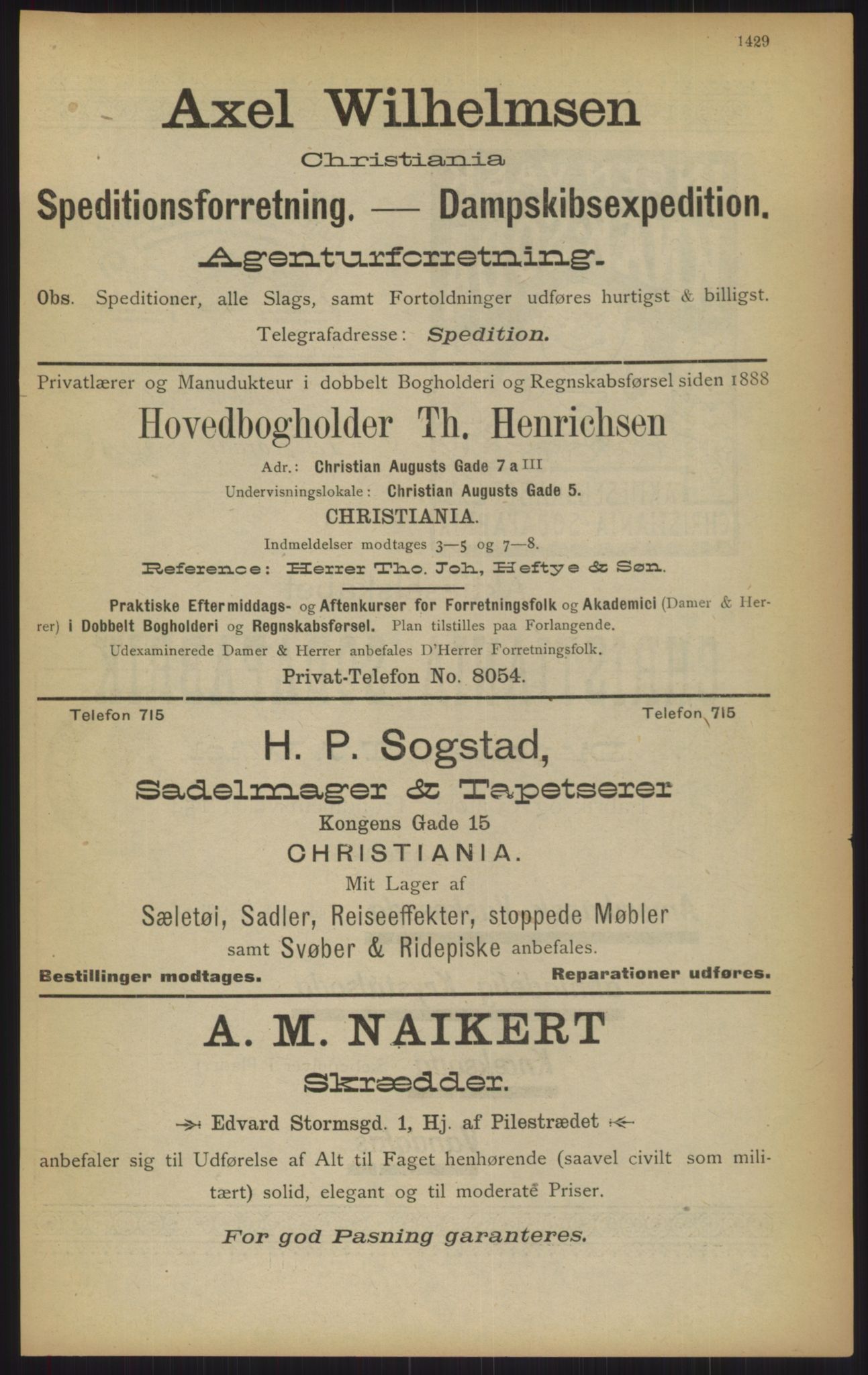 Kristiania/Oslo adressebok, PUBL/-, 1902, p. 1429