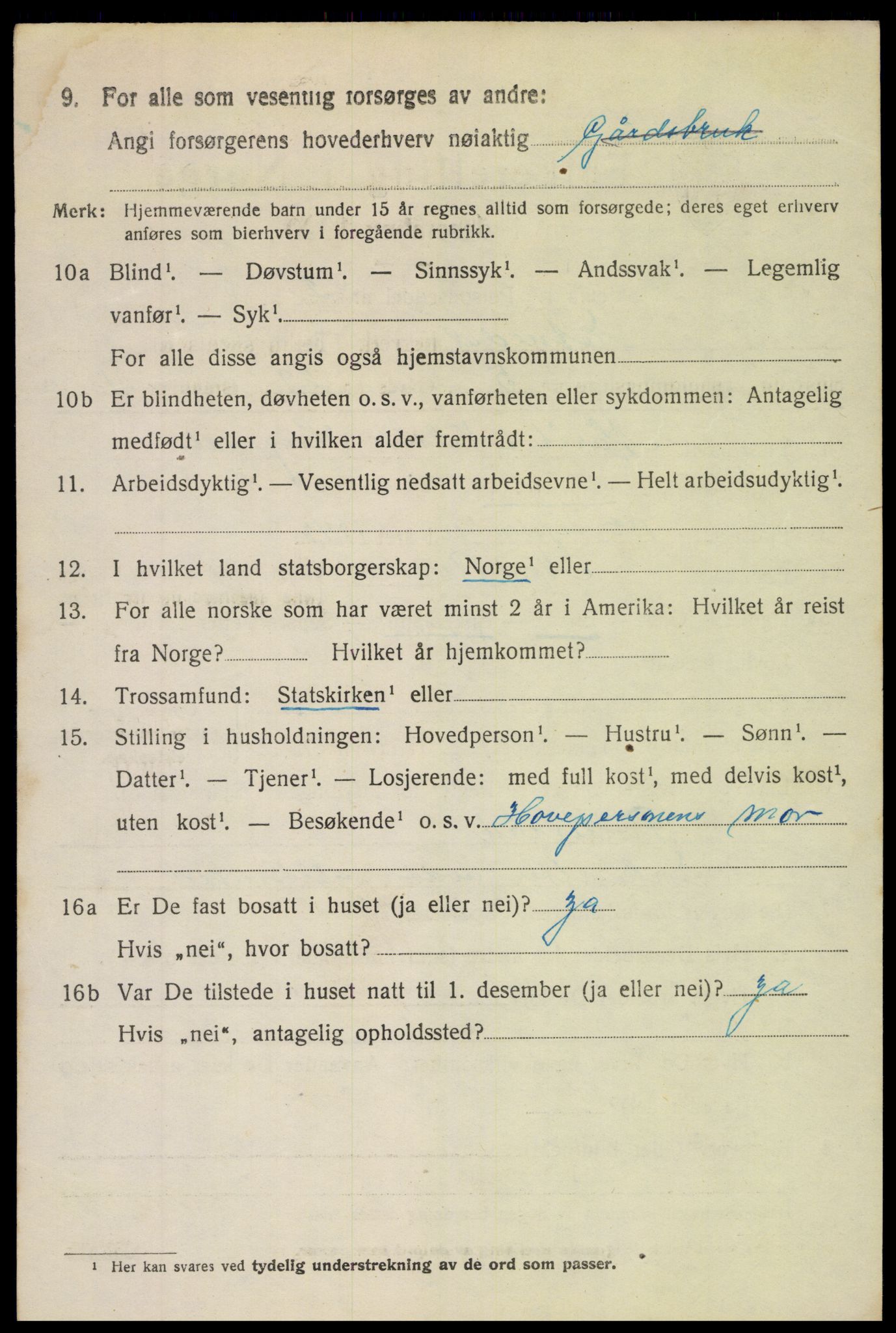 SAH, 1920 census for Etnedal, 1920, p. 815