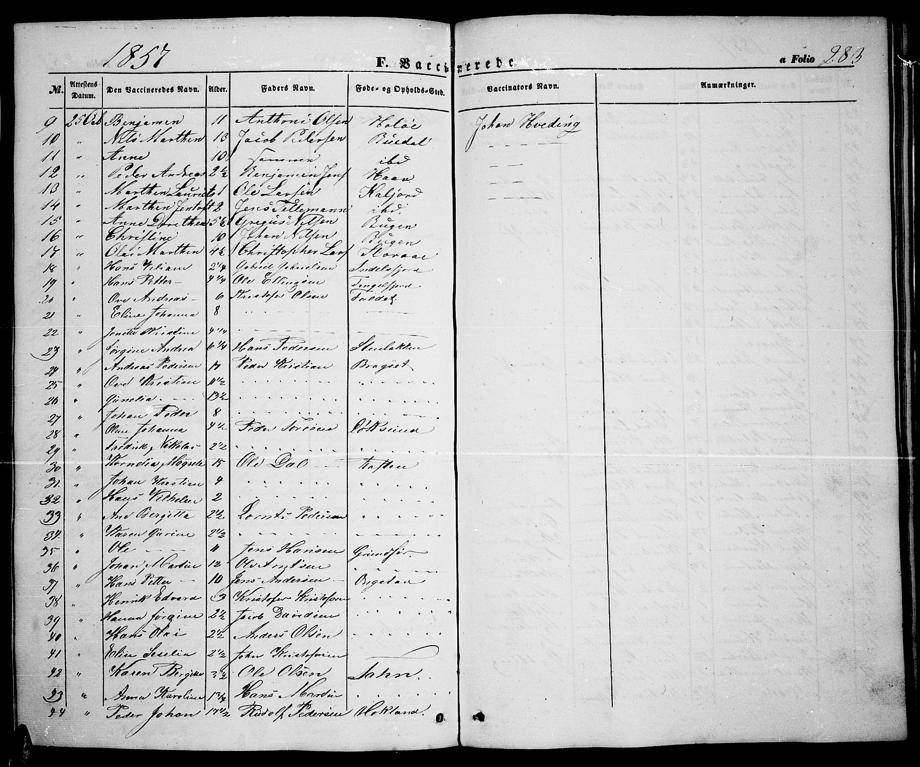 Ministerialprotokoller, klokkerbøker og fødselsregistre - Nordland, AV/SAT-A-1459/888/L1265: Parish register (copy) no. 888C03, 1850-1863, p. 283