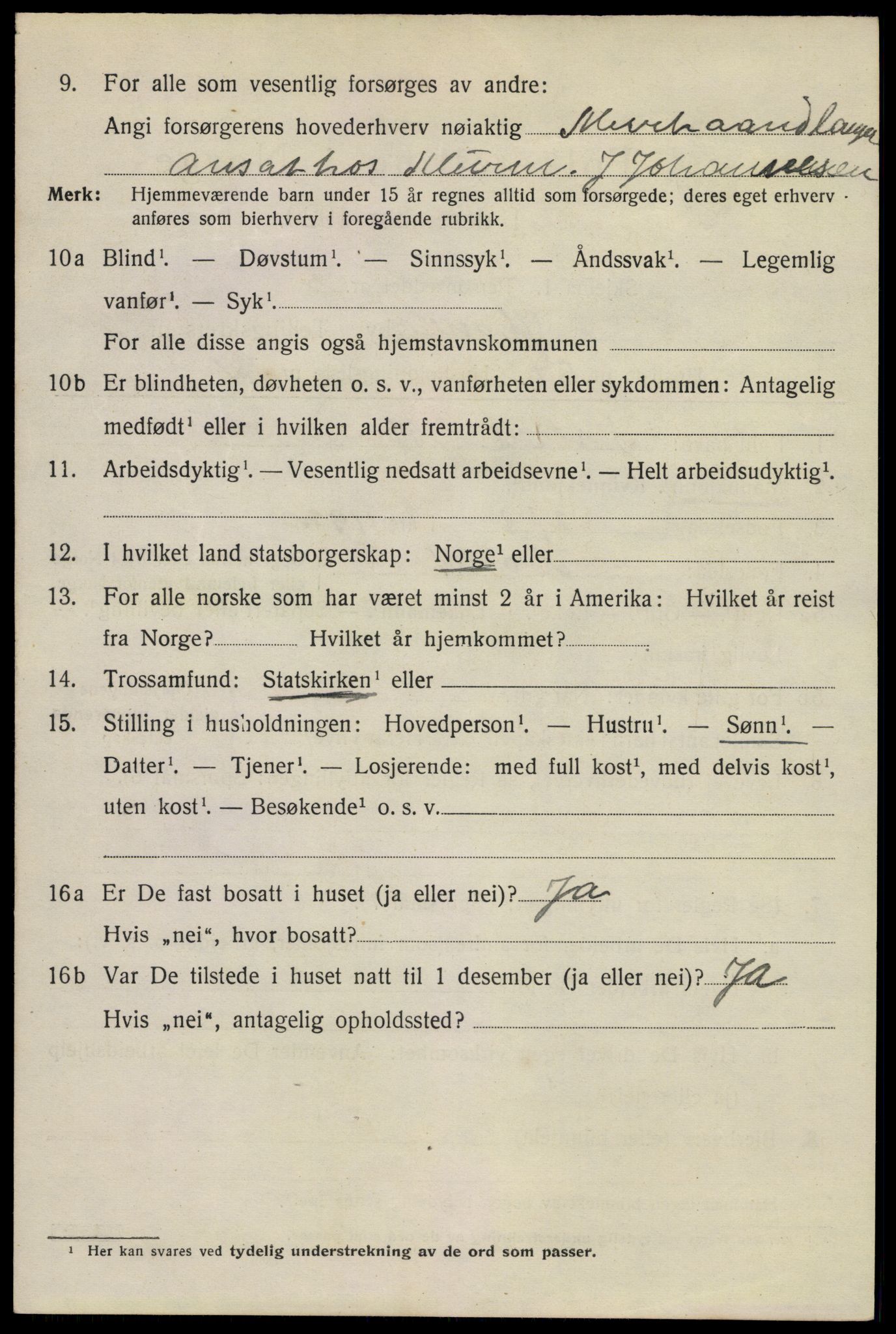 SAKO, 1920 census for Hønefoss, 1920, p. 7849