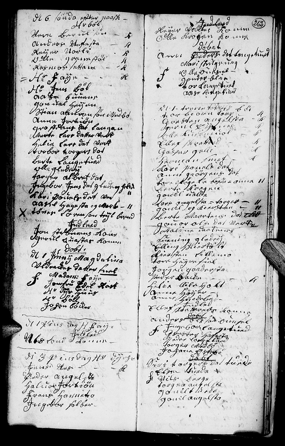 Holt sokneprestkontor, SAK/1111-0021/F/Fb/L0004: Parish register (copy) no. B 4, 1730-1746, p. 262