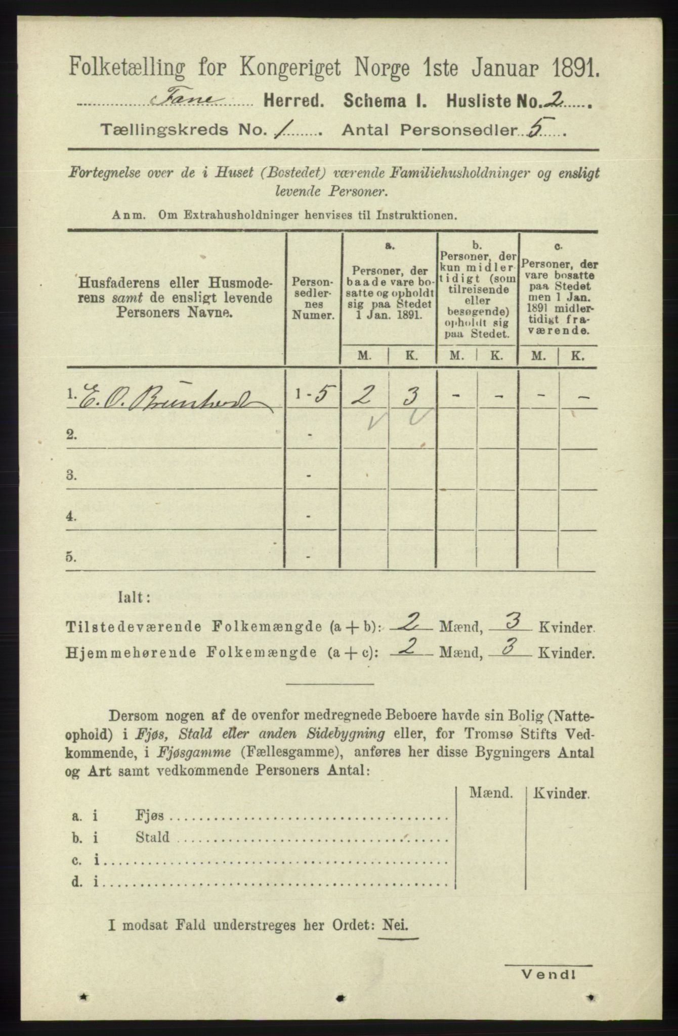 RA, 1891 census for 1249 Fana, 1891, p. 29