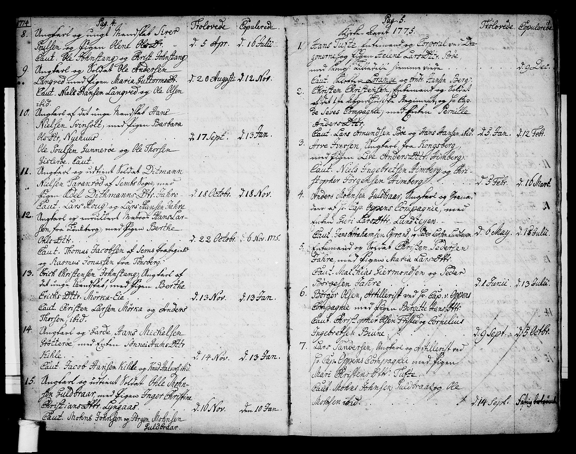 Ramnes kirkebøker, AV/SAKO-A-314/F/Fa/L0002: Parish register (official) no. I 2, 1773-1790, p. 4-5