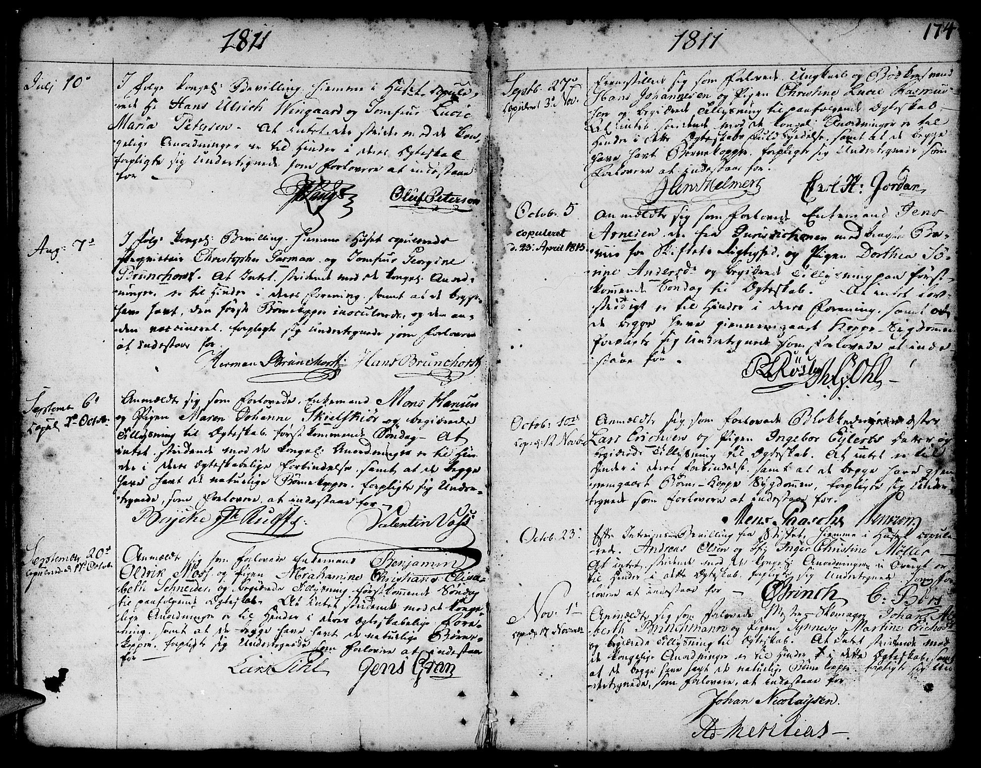 Nykirken Sokneprestembete, SAB/A-77101/H/Haa/L0008: Parish register (official) no. A 8, 1776-1814, p. 174