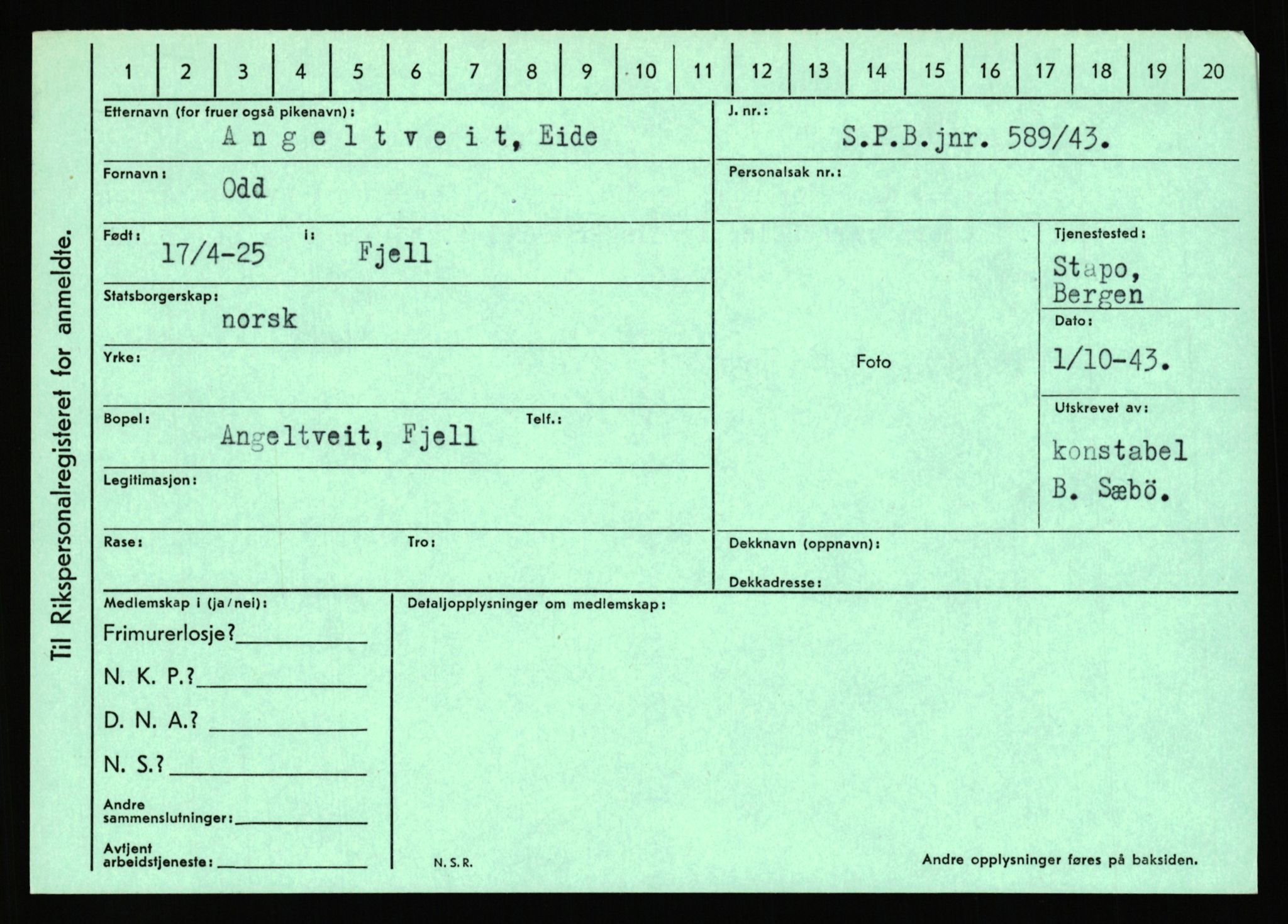 Statspolitiet - Hovedkontoret / Osloavdelingen, AV/RA-S-1329/C/Ca/L0001: Aabakken - Armann, 1943-1945, p. 4337