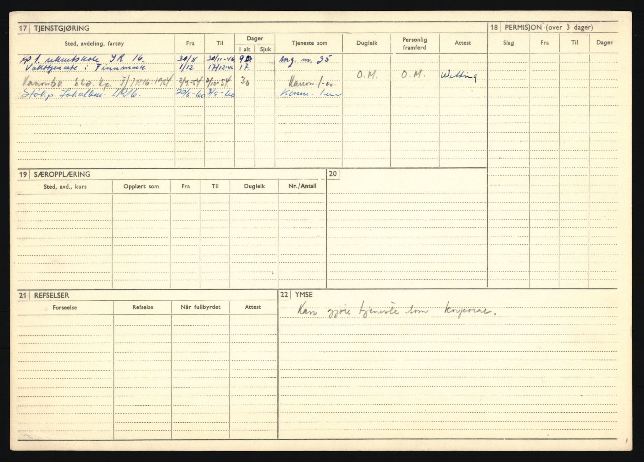 Forsvaret, Troms infanteriregiment nr. 16, AV/RA-RAFA-3146/P/Pa/L0024/0003: Rulleblad / Rulleblad for regimentets menige mannskaper, årsklasse 1942, 1942, p. 45